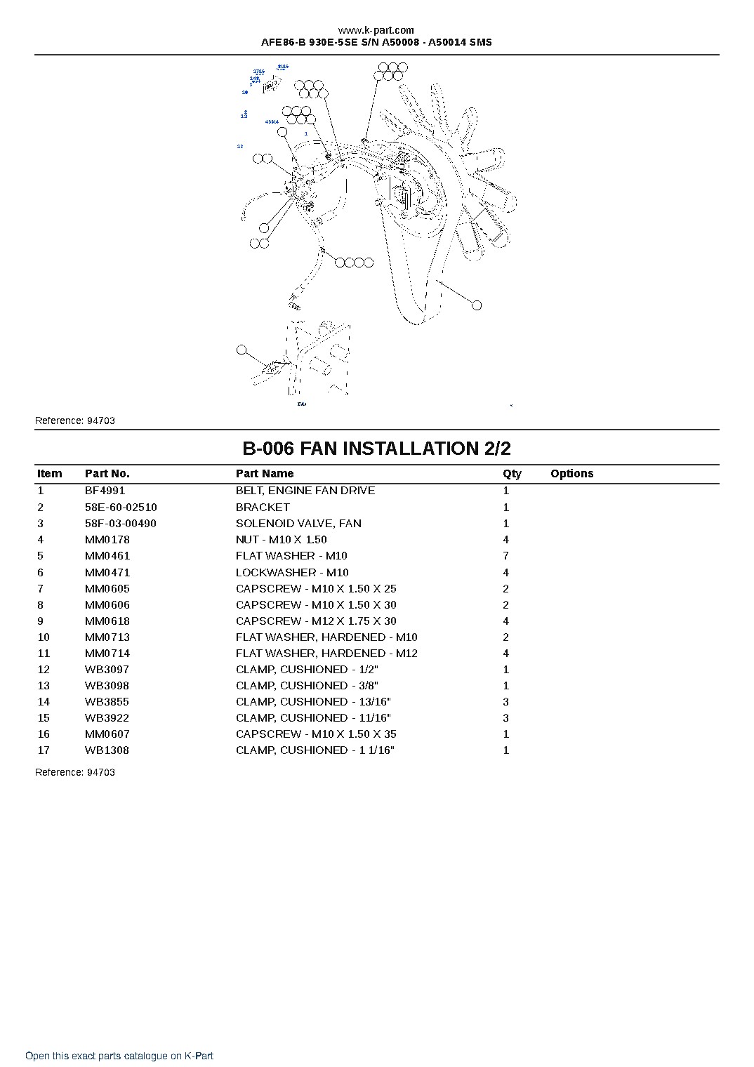 AFE86-B 930E-5SE S/N A50008 – A50014  SMS – sample page 3