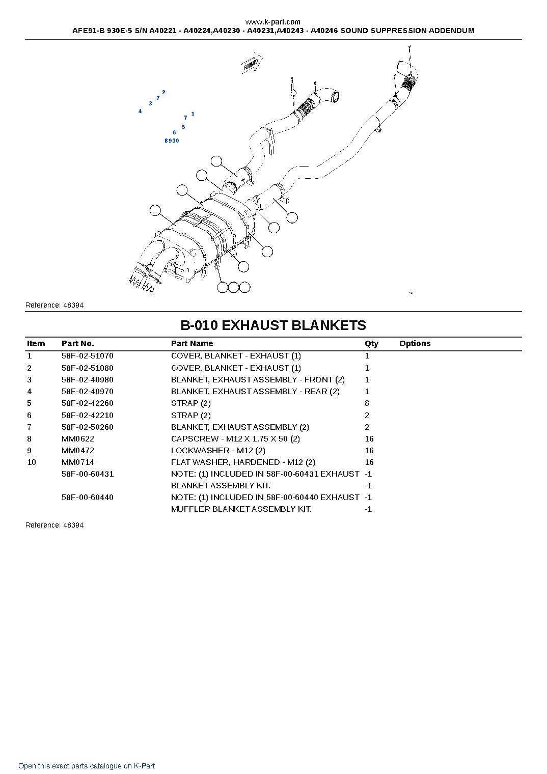 AFE91-B 930E-5 S/N A40221 – A40224,A40230 – A40231,A40243 – A40246 SOUND SUPPRESSION ADDENDUM – sample page 6 AFE91-B 930E-5 S/N A40221 – A40224,A40230 – A40231,A40243 – A40246 SOUND SUPPRESSION ADDENDUM – sample page 6