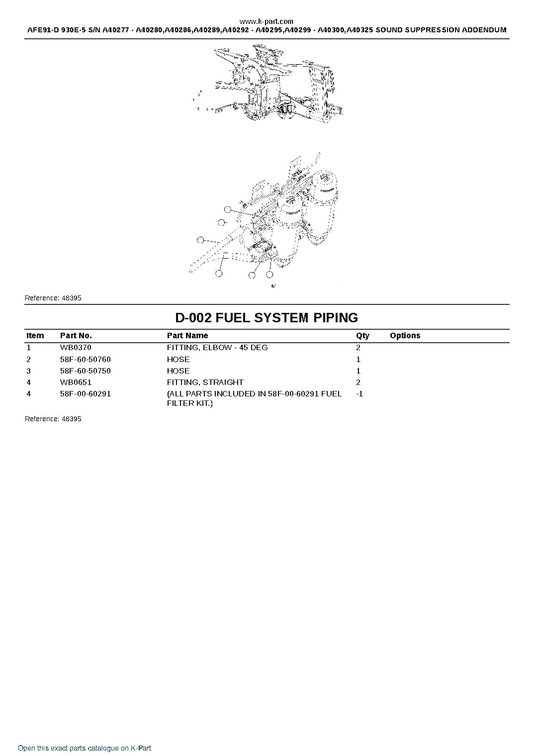AFE91-D 930E-5 S/N A40277 – A40280,A40286,A40289,A40292 – A40295,A40299 – A40300,A40325  SOUND SUPPRESSION ADDENDUM – sample page 7