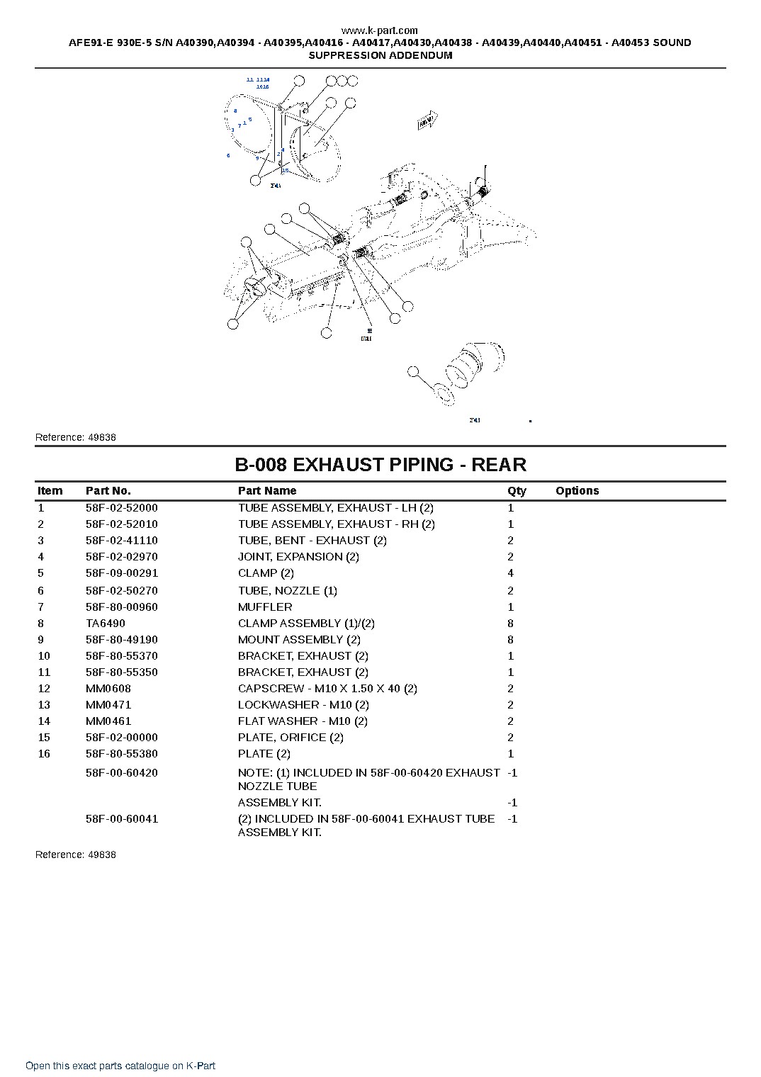 AFE91-E 930E-5 S/N A40390,A40394 – A40395,A40416 – A40417,A40430,A40438 – A40439,A40440,A40451 – A40453 SOUND SUPPRESSION ADDENDUM – sample page 5 AFE91-E 930E-5 S/N A40390,A40394 – A40395,A40416 – A40417,A40430,A40438 – A40439,A40440,A40451 – A40453 SOUND SUPPRESSION ADDENDUM – sample page 5
