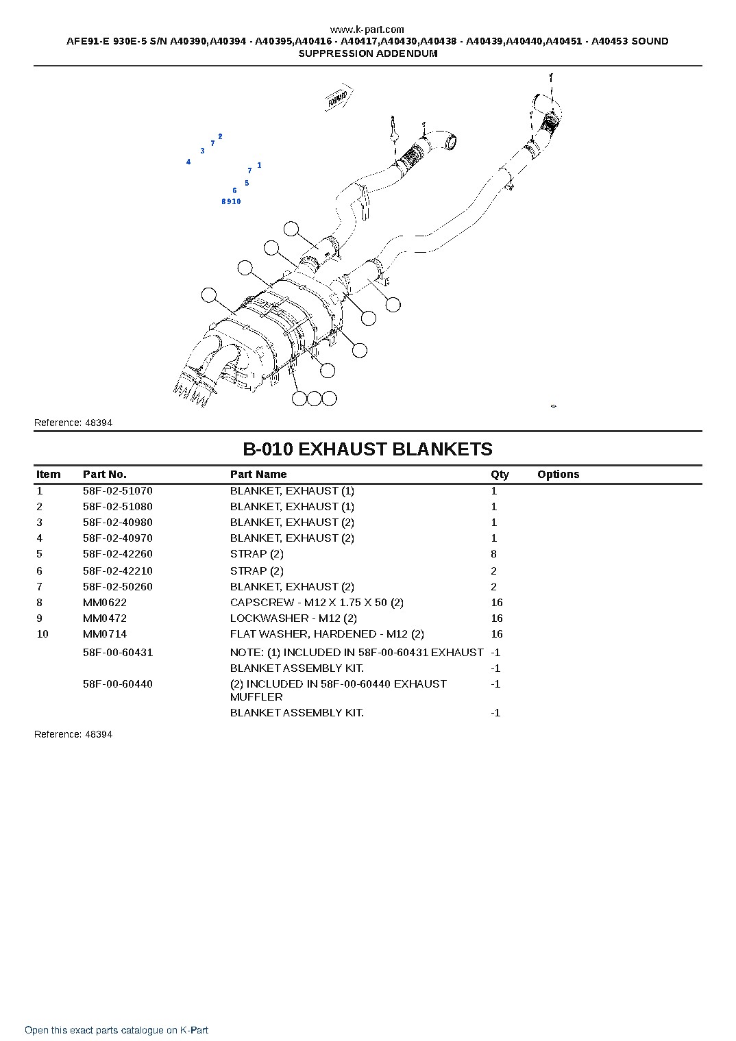 AFE91-E 930E-5 S/N A40390,A40394 – A40395,A40416 – A40417,A40430,A40438 – A40439,A40440,A40451 – A40453 SOUND SUPPRESSION ADDENDUM – sample page 6 AFE91-E 930E-5 S/N A40390,A40394 – A40395,A40416 – A40417,A40430,A40438 – A40439,A40440,A40451 – A40453 SOUND SUPPRESSION ADDENDUM – sample page 6