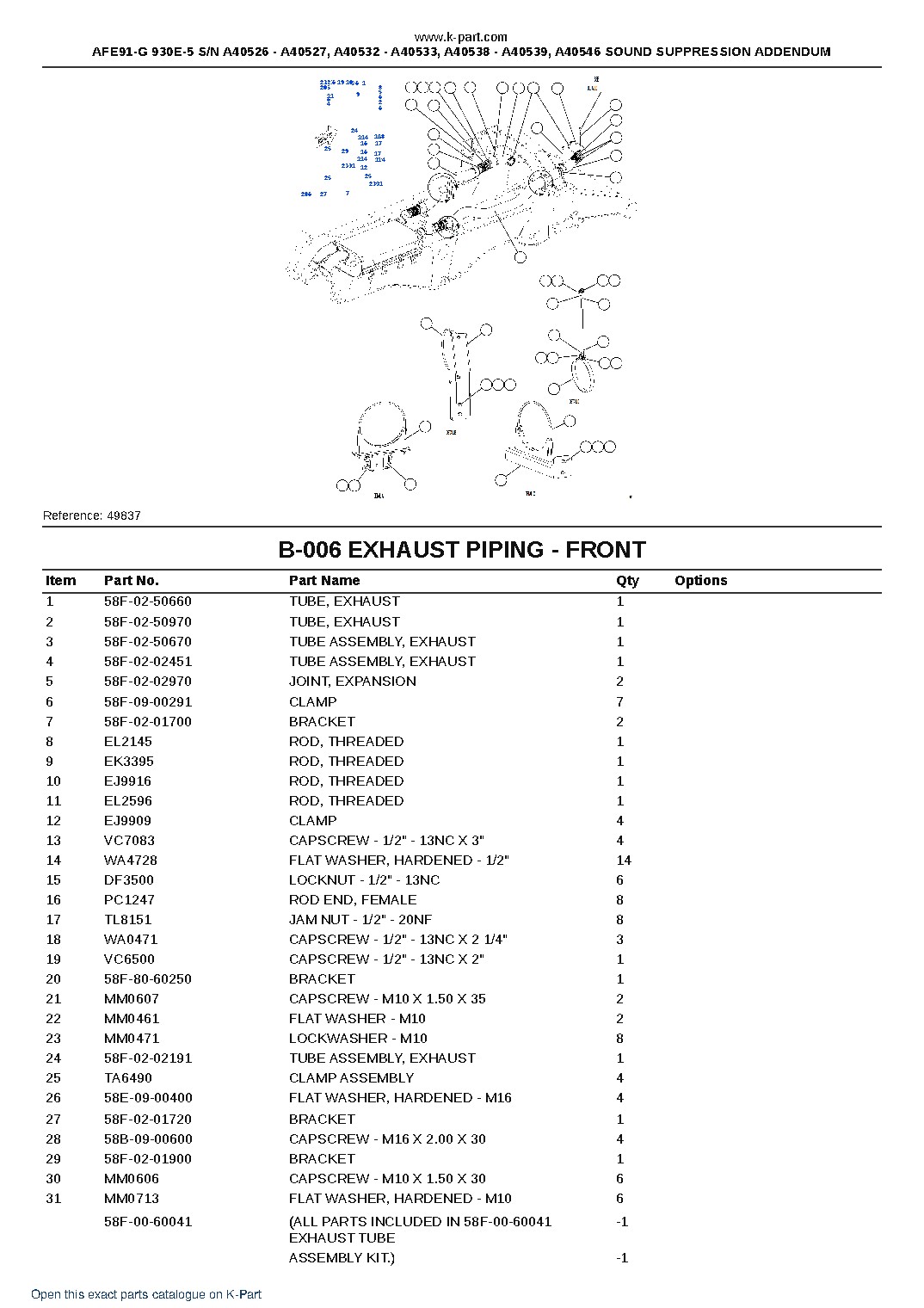 AFE91-G 930E-5 S/N A40526 – A40527, A40532 – A40533, A40538 – A40539, A40546  SOUND SUPPRESSION ADDENDUM – sample page 3
