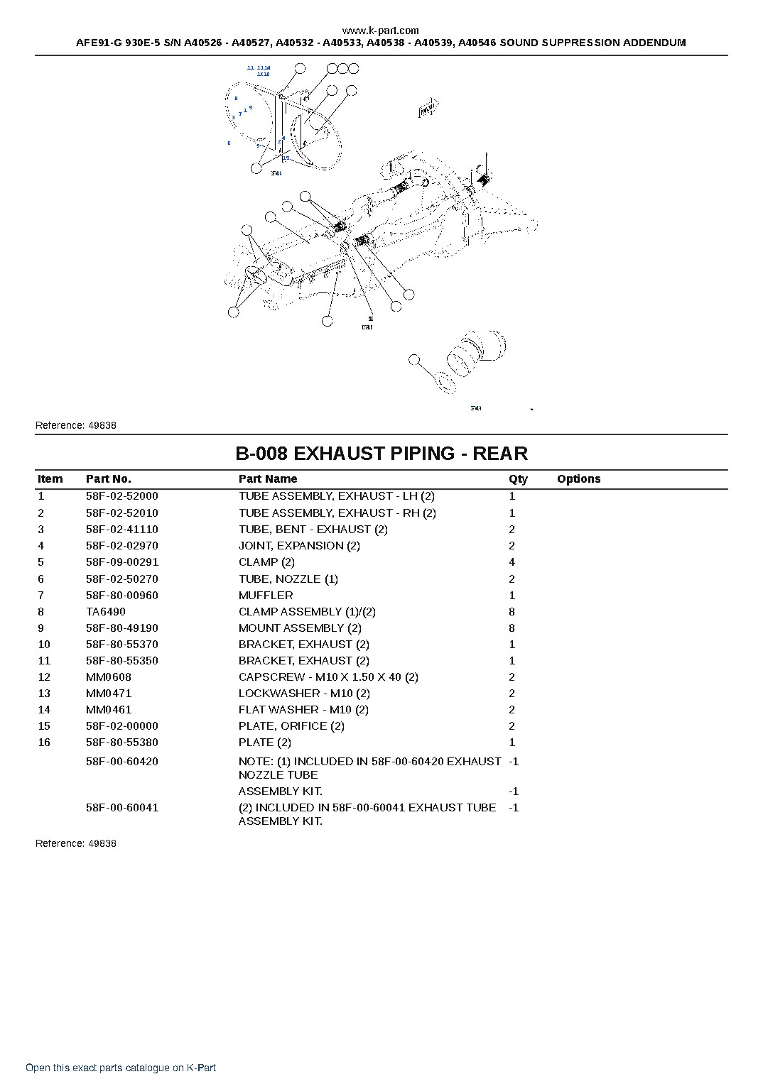 AFE91-G 930E-5 S/N A40526 – A40527, A40532 – A40533, A40538 – A40539, A40546  SOUND SUPPRESSION ADDENDUM – sample page 5