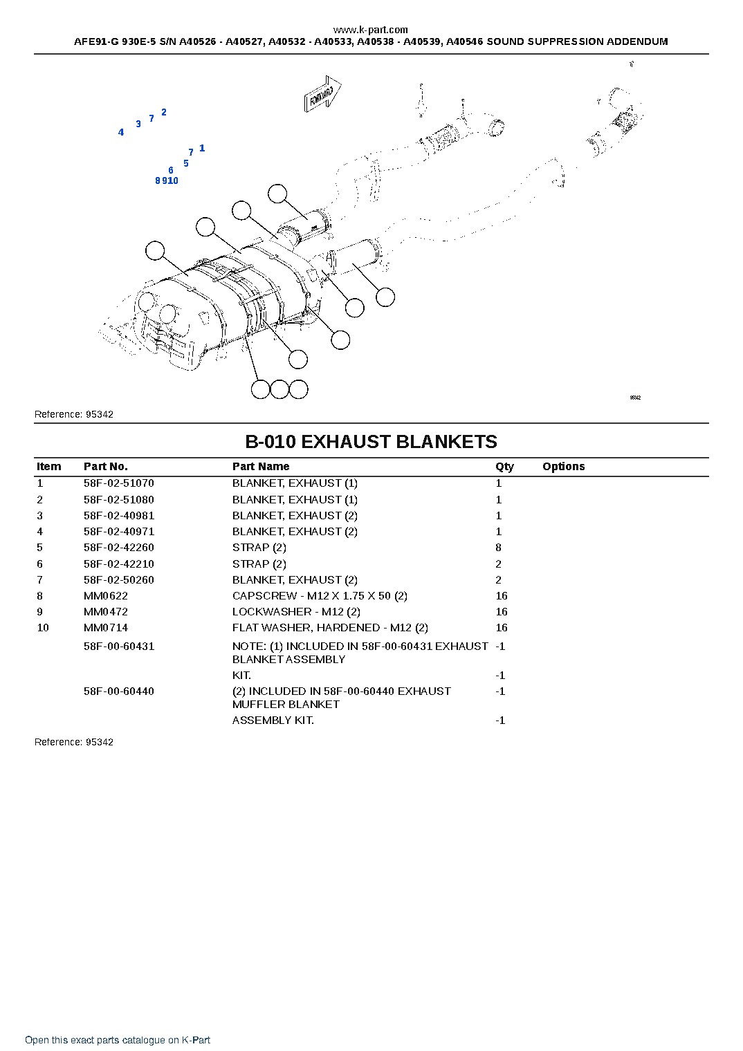 AFE91-G 930E-5 S/N A40526 – A40527, A40532 – A40533, A40538 – A40539, A40546  SOUND SUPPRESSION ADDENDUM – sample page 6