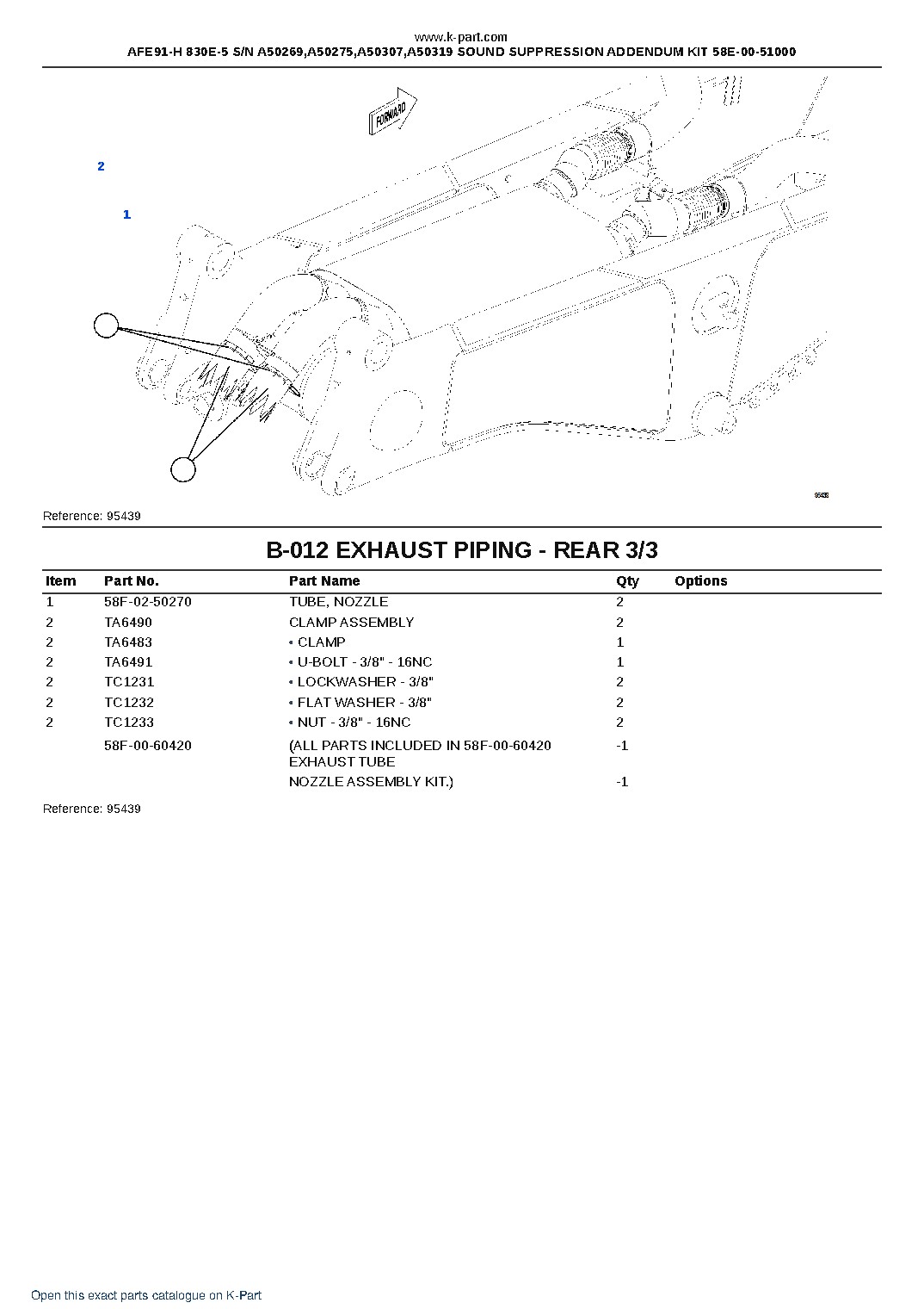 AFE91-H 830E-5 S/N A50269,A50275,A50307,A50319 SOUND SUPPRESSION ADDENDUM KIT 58E-00-51000 – sample page 8 AFE91-H 830E-5 S/N A50269,A50275,A50307,A50319 SOUND SUPPRESSION ADDENDUM KIT 58E-00-51000 – sample page 8
