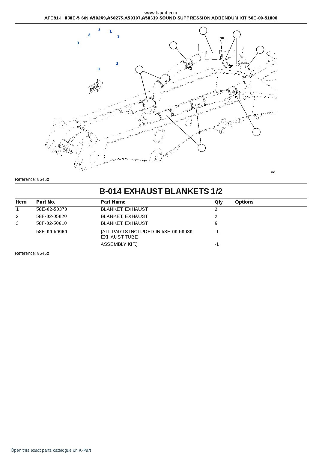 AFE91-H 830E-5 S/N A50269,A50275,A50307,A50319 SOUND SUPPRESSION ADDENDUM KIT 58E-00-51000 – sample page 9 AFE91-H 830E-5 S/N A50269,A50275,A50307,A50319 SOUND SUPPRESSION ADDENDUM KIT 58E-00-51000 – sample page 9
