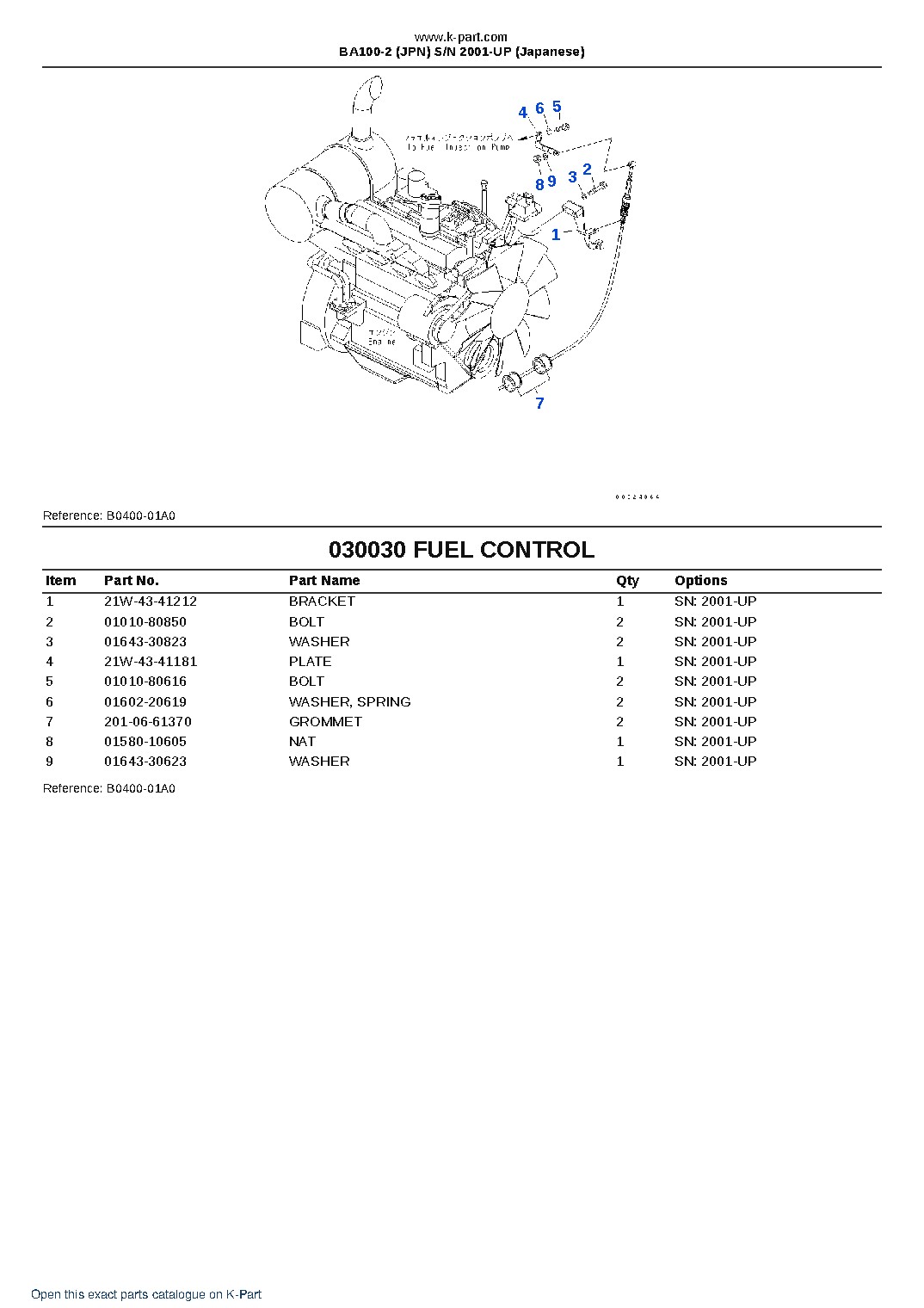 BA100-2 (JPN)  S/N 2001-UP (Japanese) – sample page 3