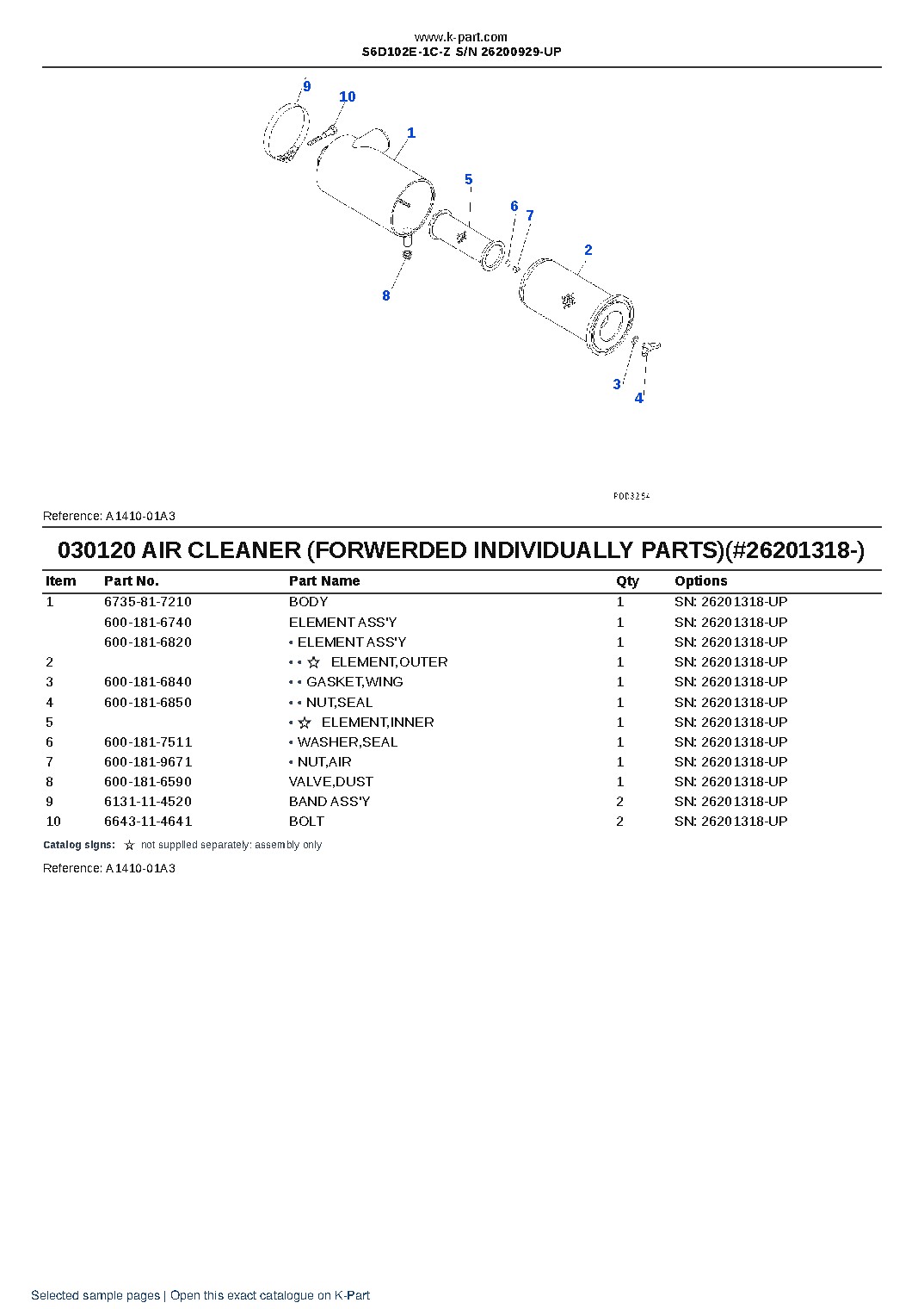 S6D102E-1C-Z S/N 26200929-UP – sample page 10 S6D102E-1C-Z S/N 26200929-UP – sample page 10