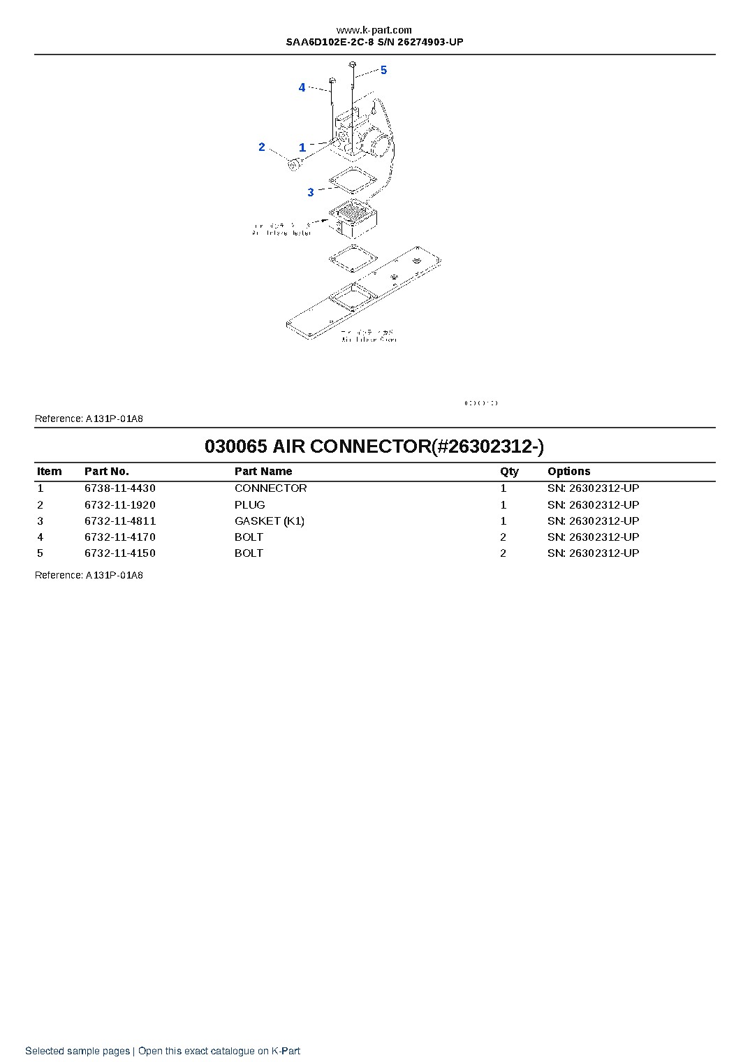 SAA6D102E-2C-8 S/N 26274903-UP – sample page 6 SAA6D102E-2C-8 S/N 26274903-UP – sample page 6