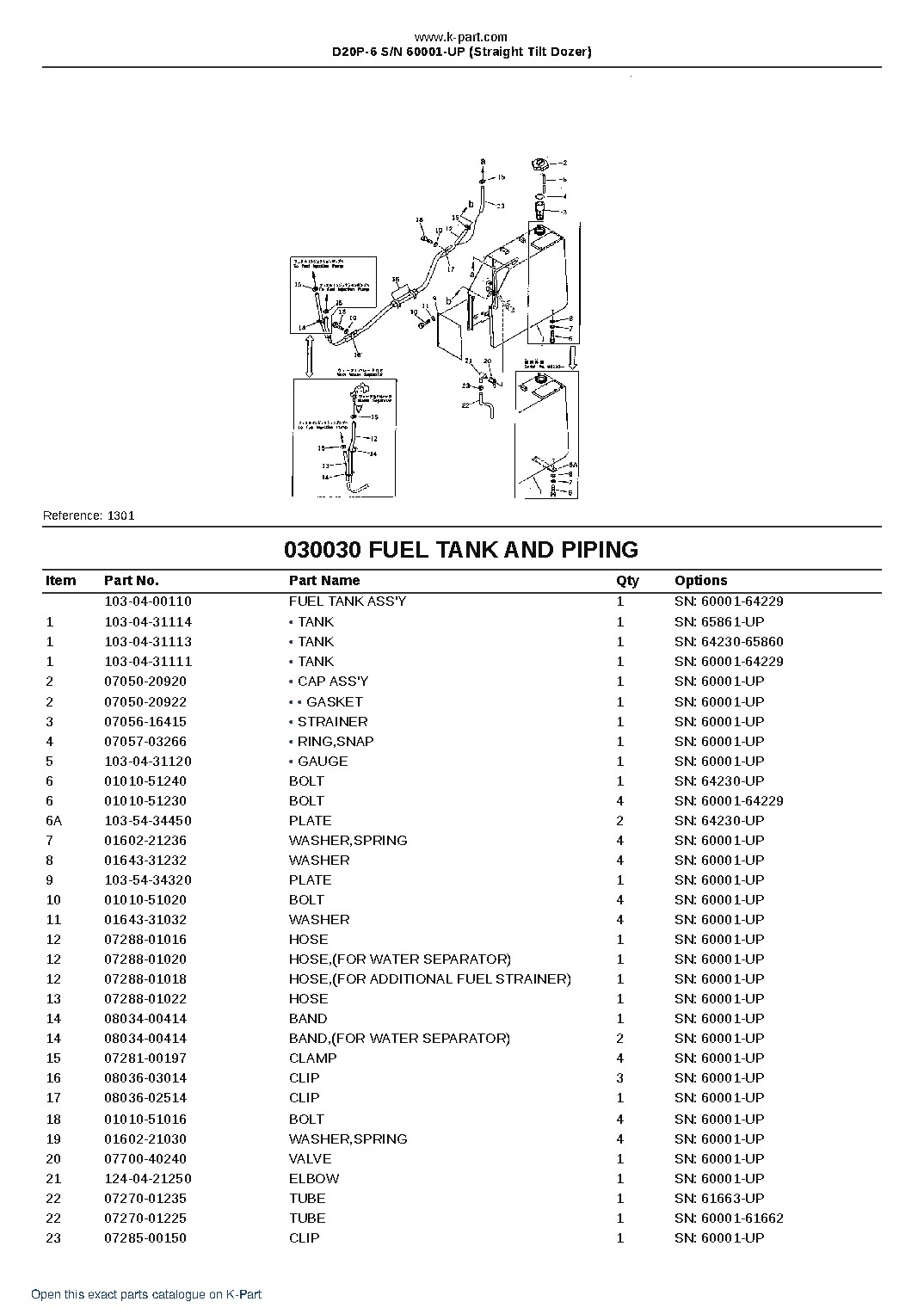 D20P-6 S/N 60001-UP (Straight Tilt Dozer) – sample page 4