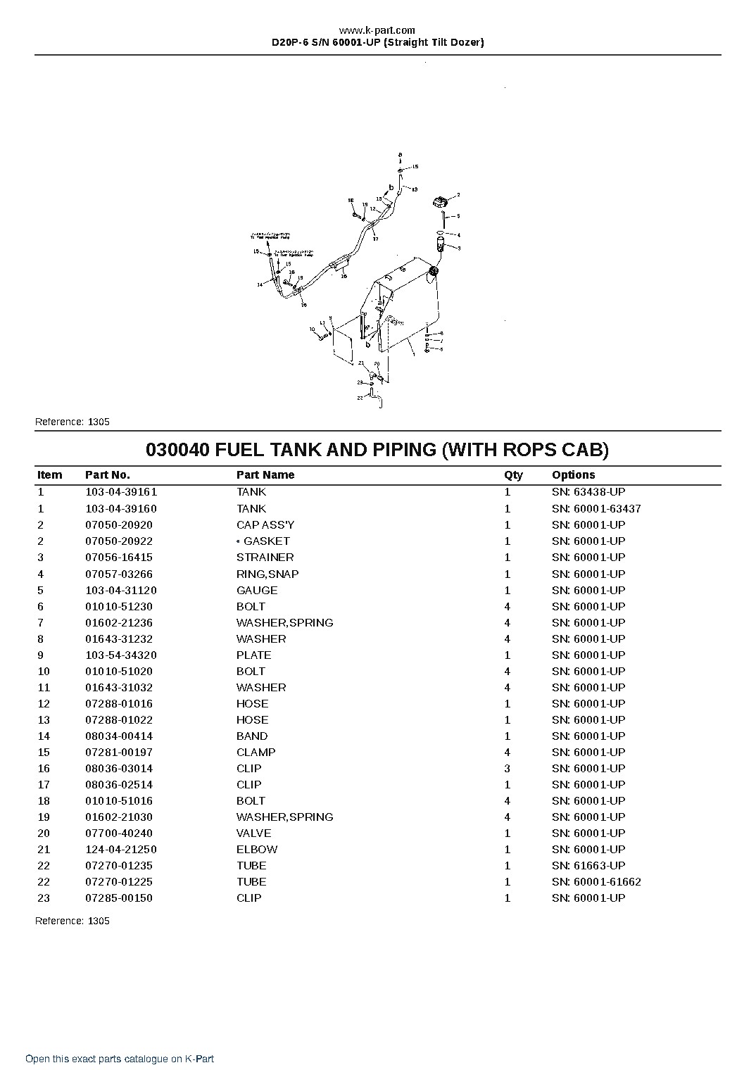 D20P-6 S/N 60001-UP (Straight Tilt Dozer) – sample page 6