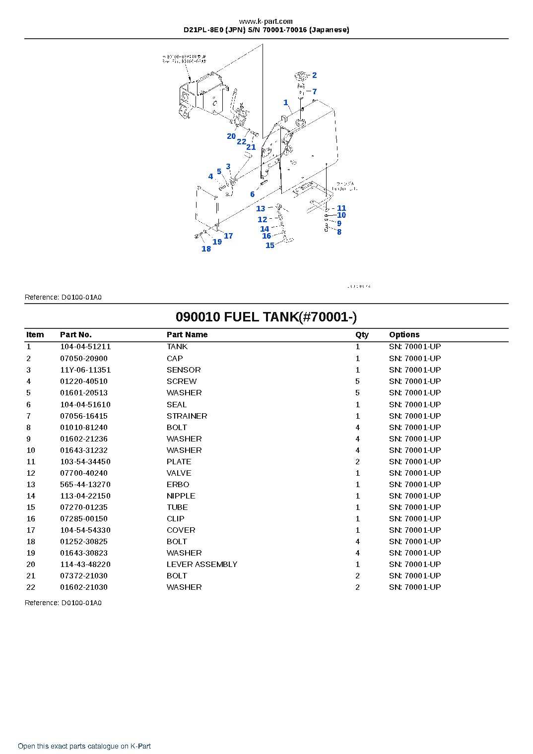 D21PL-8E0 (JPN)  S/N 70001-70016 (Japanese) – sample page 10