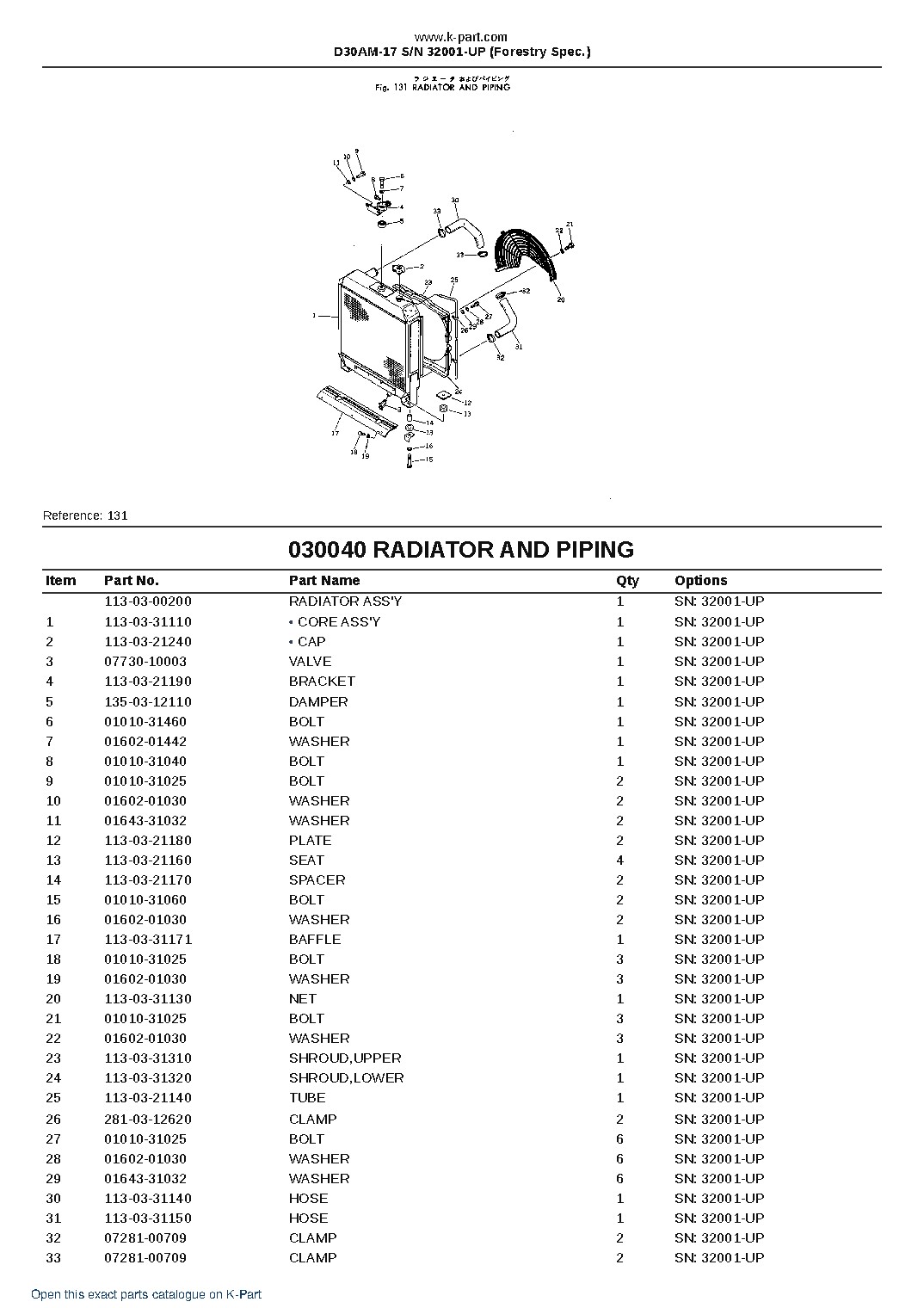 D30AM-17 S/N 32001-UP (Forestry Spec.) – sample page 6 D30AM-17 S/N 32001-UP (Forestry Spec.) – sample page 6