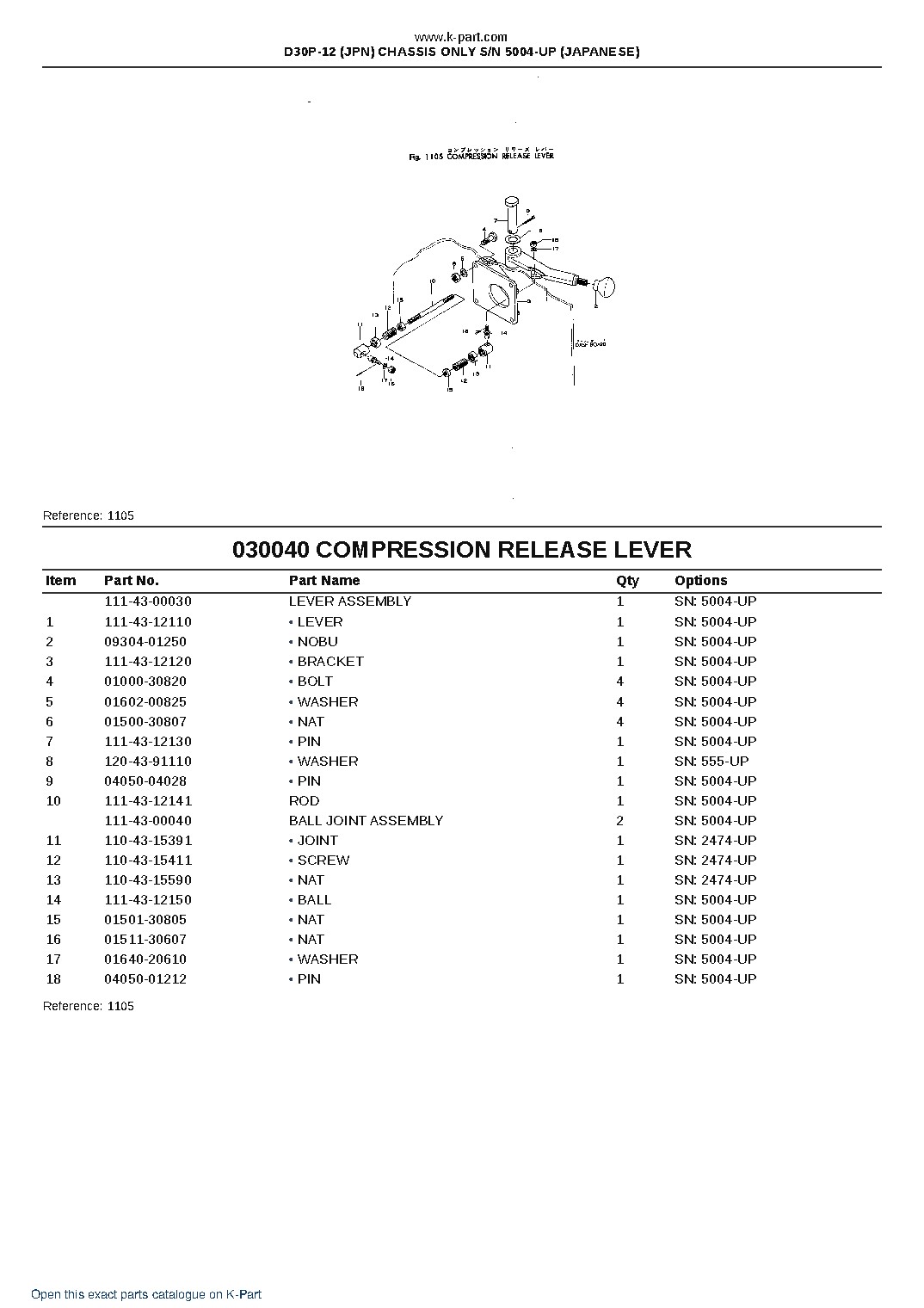 D30P-12 (JPN) CHASSIS ONLY S/N 5004-UP (JAPANESE) – sample page 6