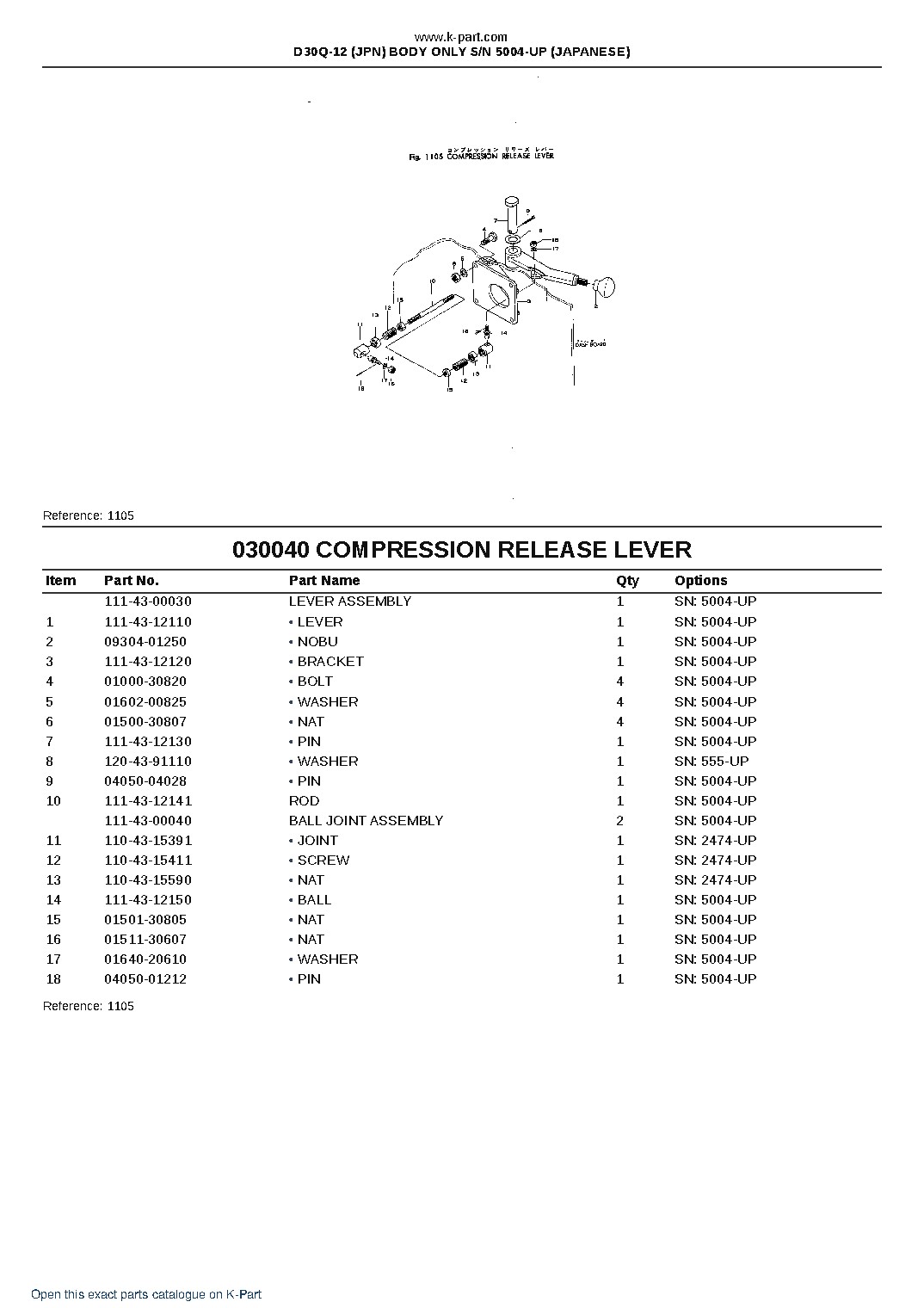 D30Q-12 (JPN) BODY ONLY S/N 5004-UP (JAPANESE) – sample page 6