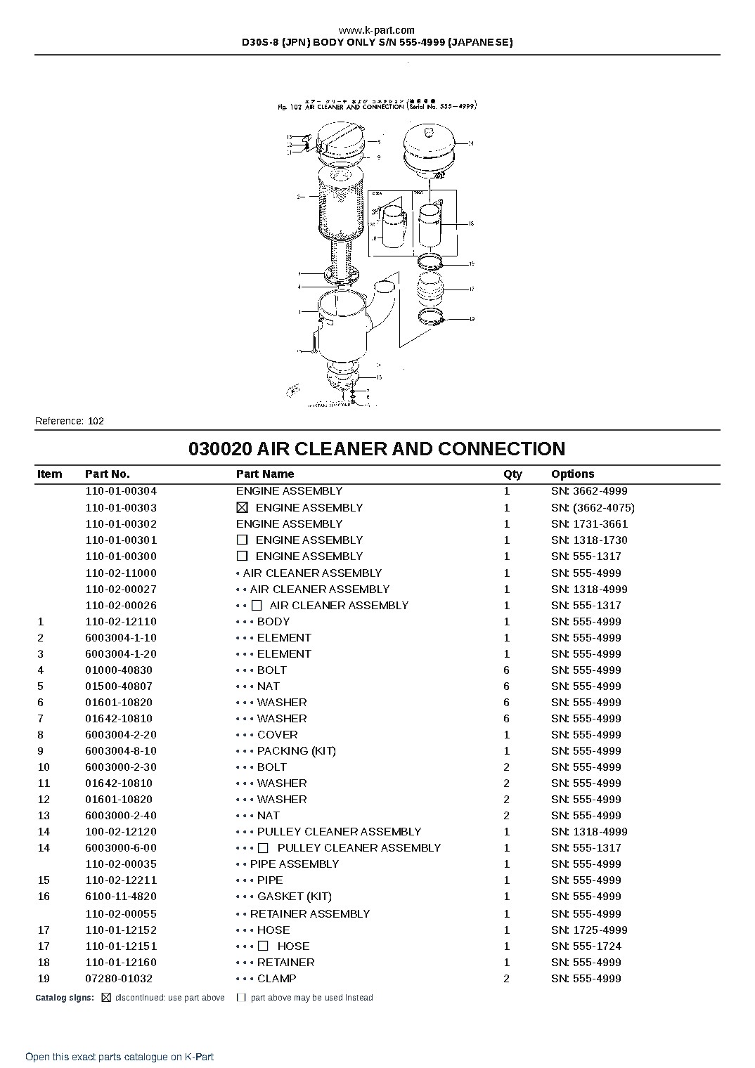 D30S-8 (JPN) BODY ONLY S/N 555-4999 (JAPANESE) – sample page 3