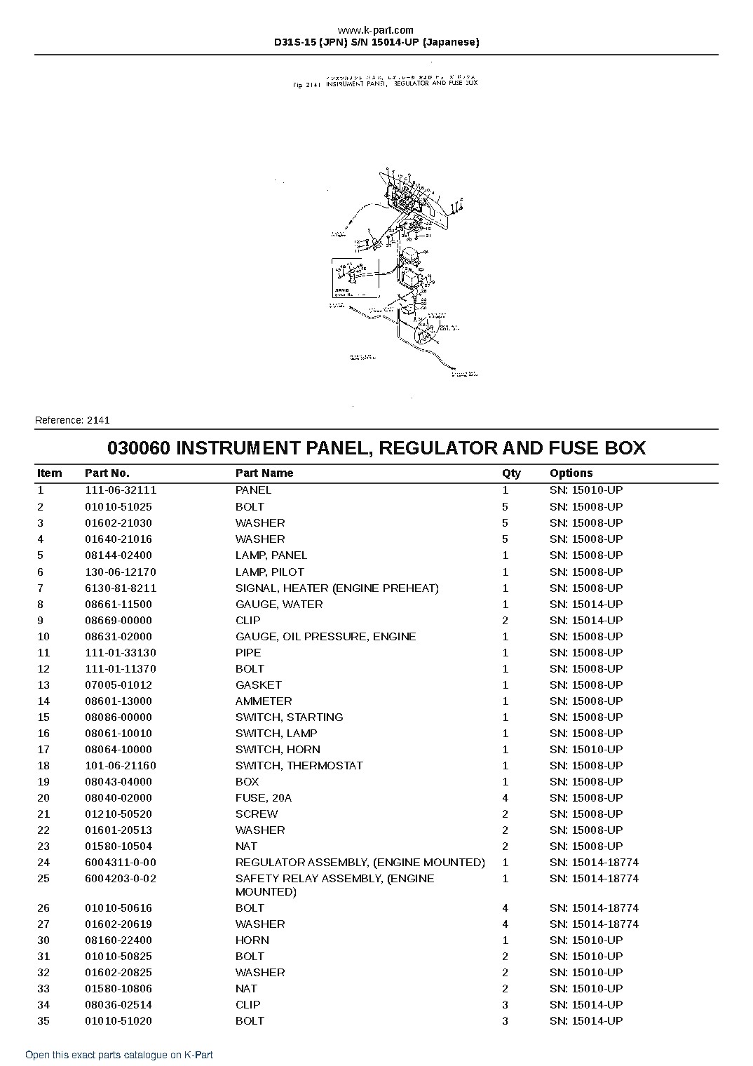 D31S-15 (JPN)  S/N 15014-UP (Japanese) – sample page 8
