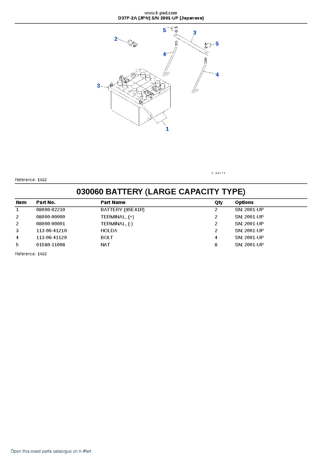 D37P-2A (JPN) S/N 2001-UP (Japanese) – sample page 8 D37P-2A (JPN) S/N 2001-UP (Japanese) – sample page 8
