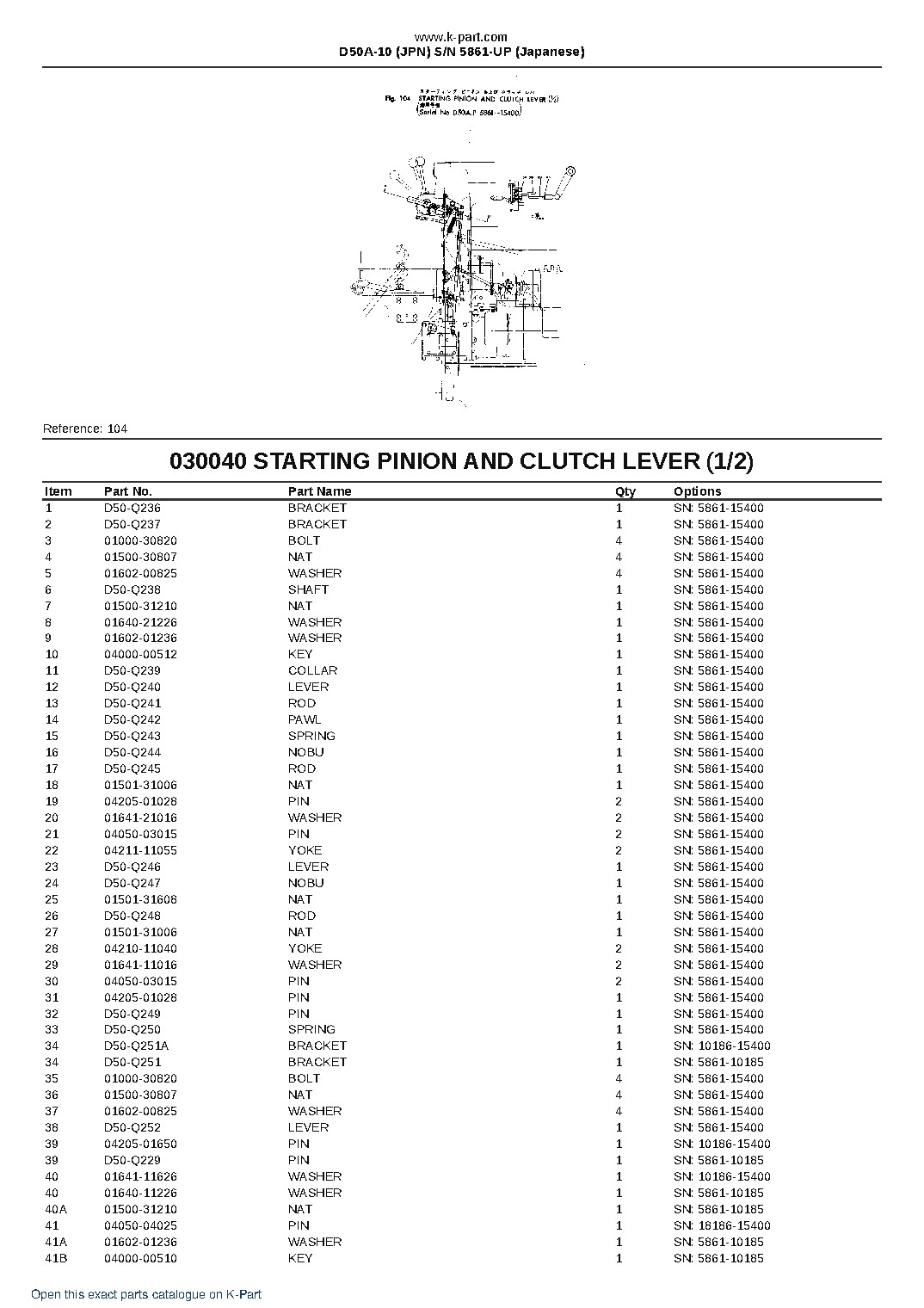 D50A-10 (JPN)  S/N 5861-UP (Japanese) – sample page 6