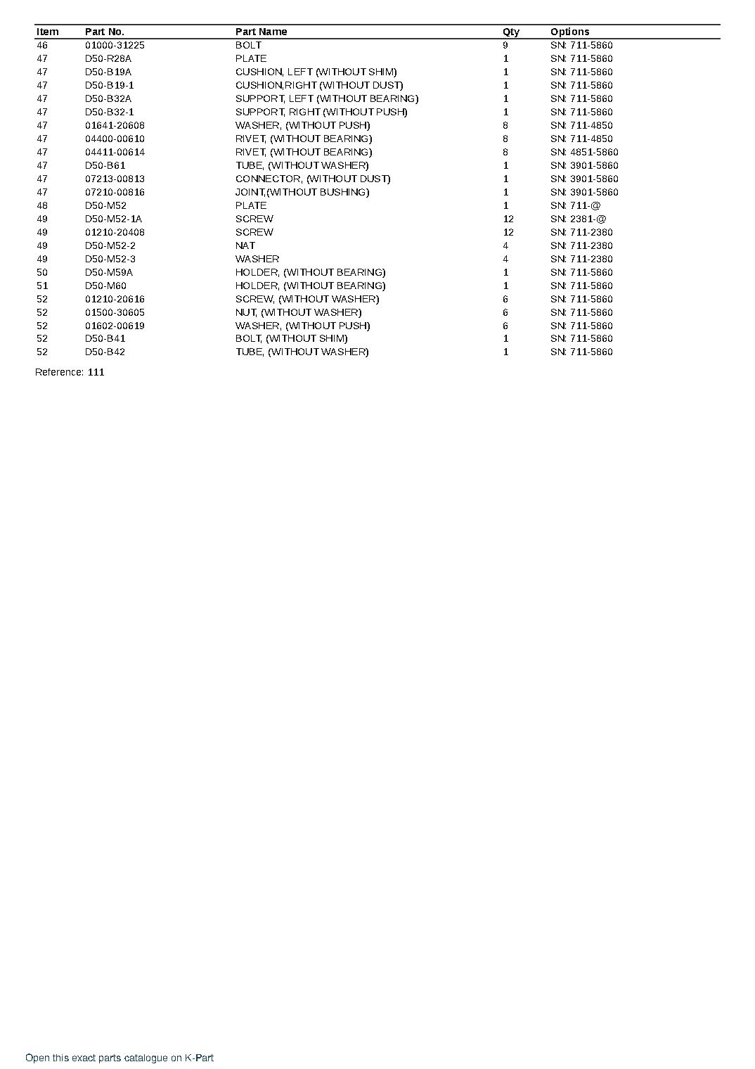 D50A-7 (JPN) CHASSIS ONLY S/N 711-UP (Japanese) – sample page 4