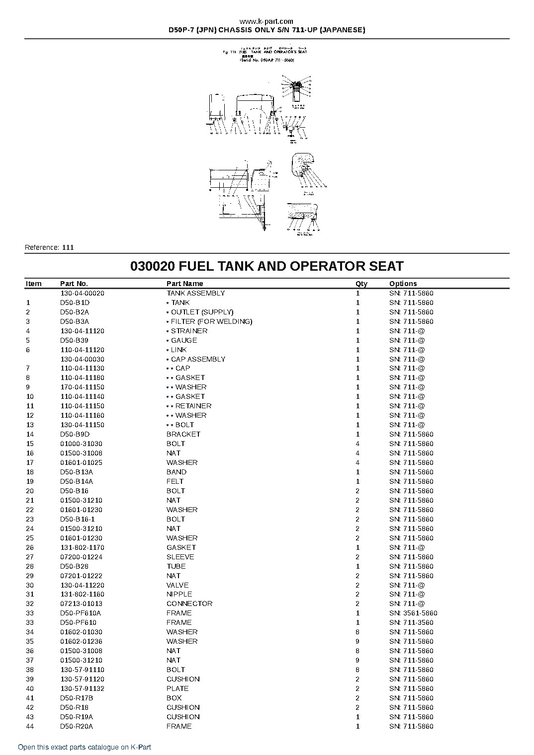D50P-7 (JPN) CHASSIS ONLY S/N 711-UP (JAPANESE) – sample page 3