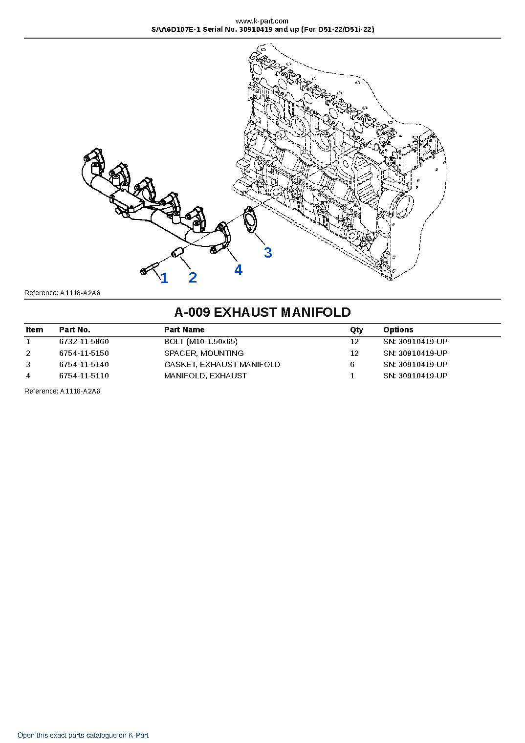 SAA6D107E-1 Serial No. 30910419 and up (For D51-22/D51i-22) – sample page 5 SAA6D107E-1 Serial No. 30910419 and up (For D51-22/D51i-22) – sample page 5