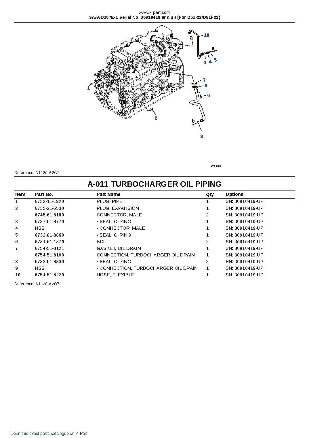 SAA6D107E-1 Serial No. 30910419 and up (For D51-22/D51i-22) – sample page 6 SAA6D107E-1 Serial No. 30910419 and up (For D51-22/D51i-22) – sample page 6