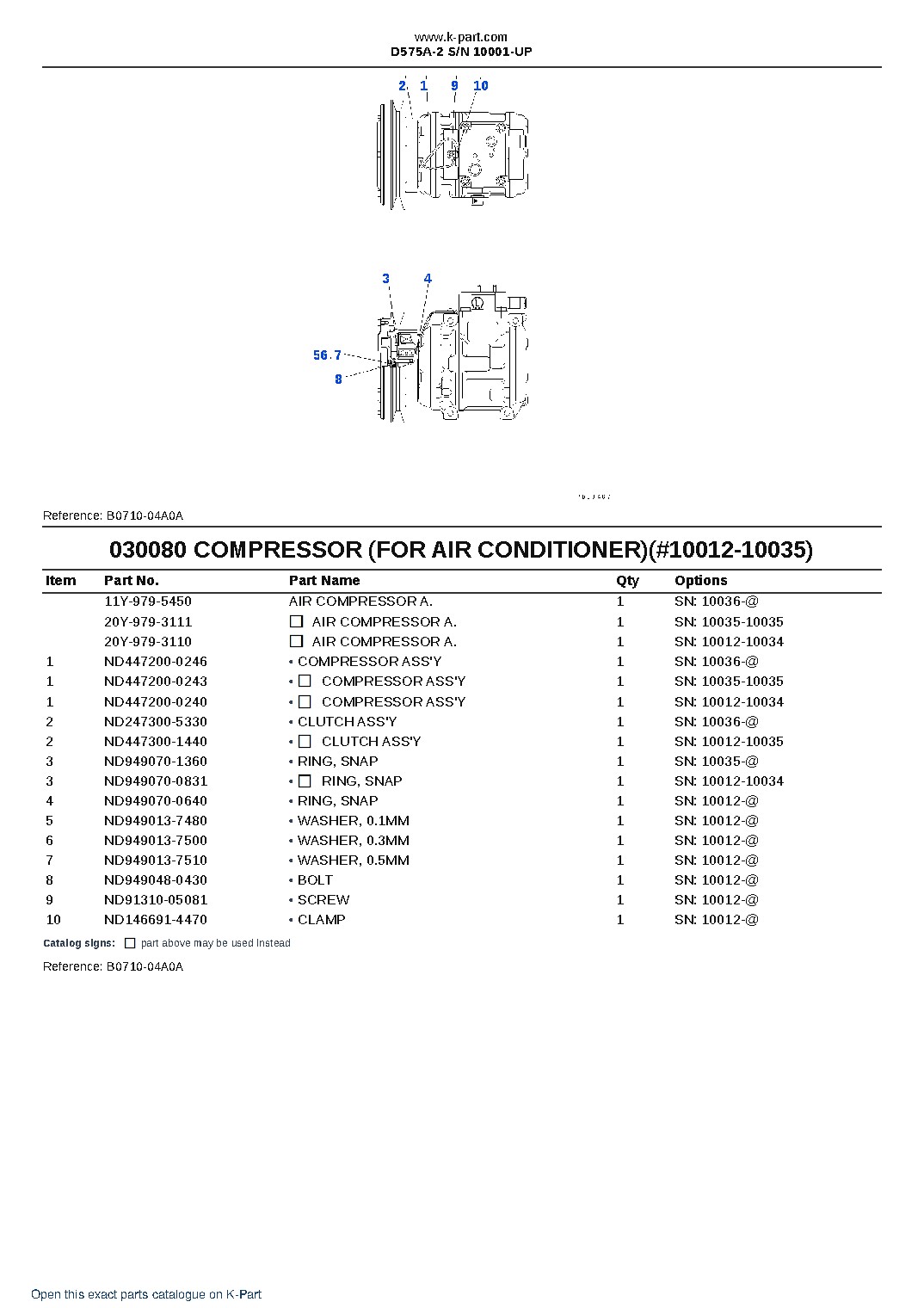D575A-2 S/N 10001-UP – sample page 10 D575A-2 S/N 10001-UP – sample page 10