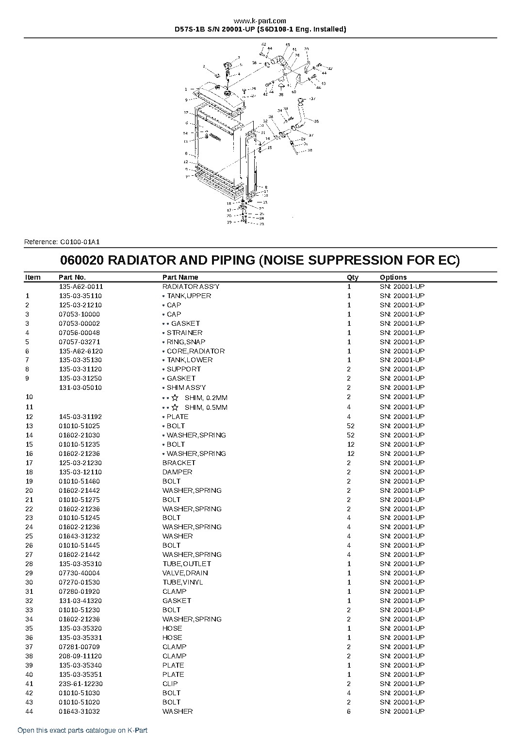 D57S-1B S/N 20001-UP (S6D108-1 Eng. Installed) – sample page 6 D57S-1B S/N 20001-UP (S6D108-1 Eng. Installed) – sample page 6