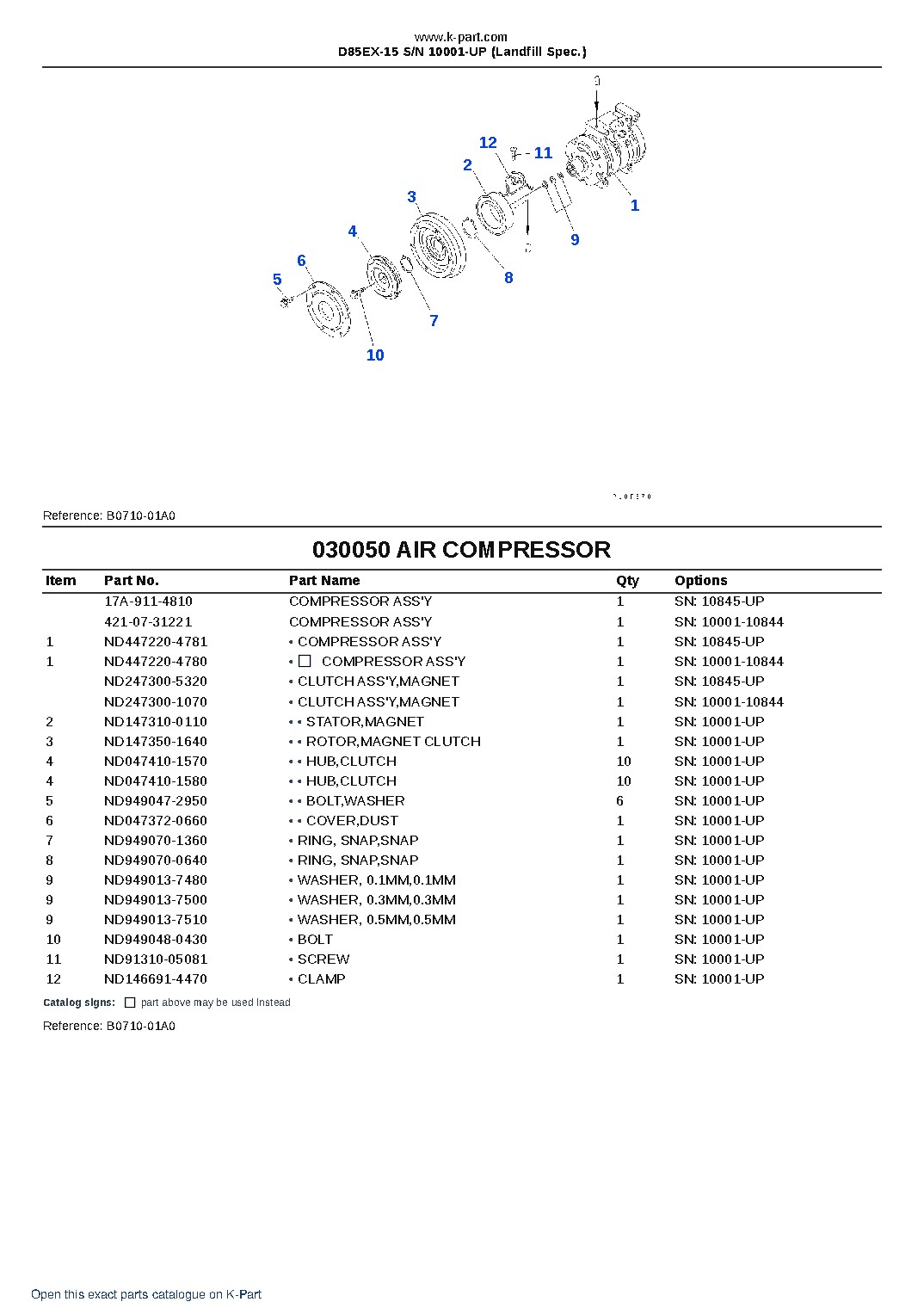 D85EX-15 S/N 10001-UP (Landfill Spec.) – sample page 6 D85EX-15 S/N 10001-UP (Landfill Spec.) – sample page 6