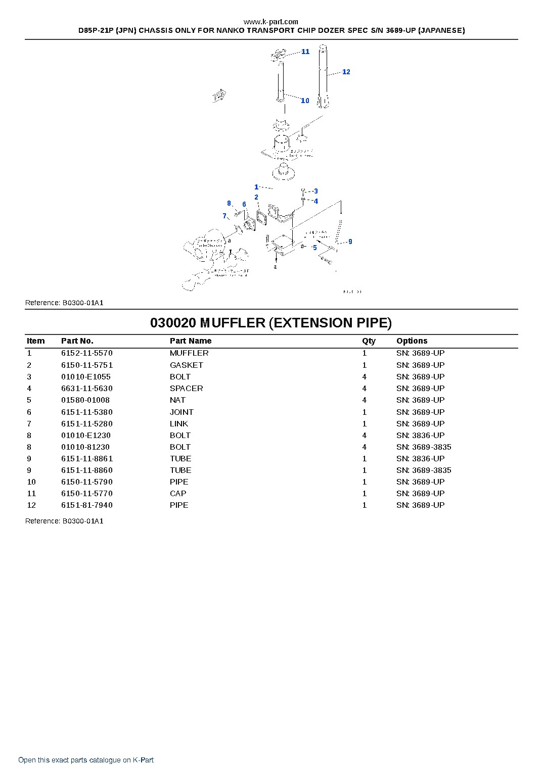 D85P-21P (JPN) CHASSIS ONLY FOR NANKO TRANSPORT CHIP DOZER SPEC S/N 3689-UP (JAPANESE) – sample page 3