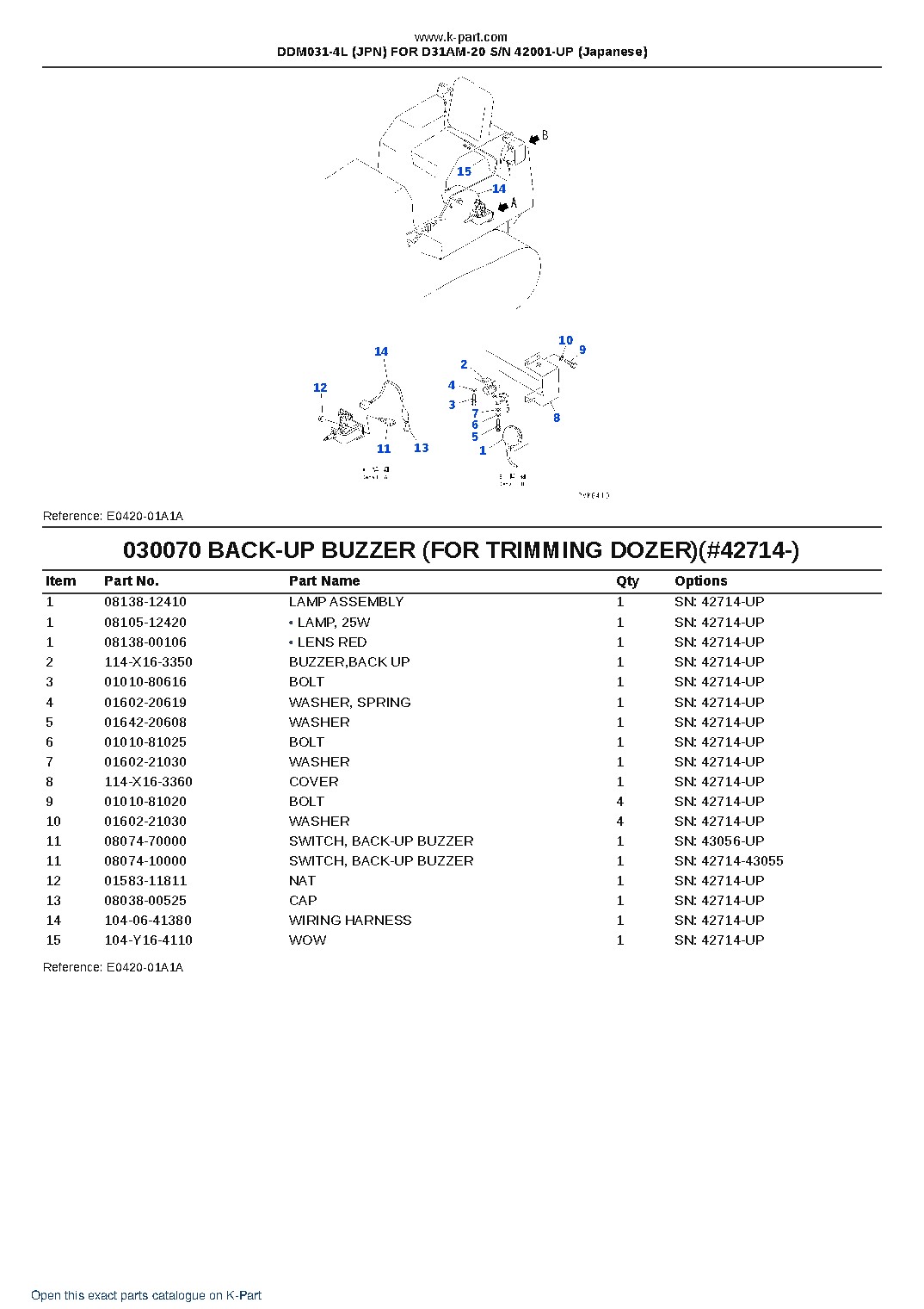 DDM031-4L (JPN) FOR D31AM-20 S/N 42001-UP (Japanese) – sample page 10