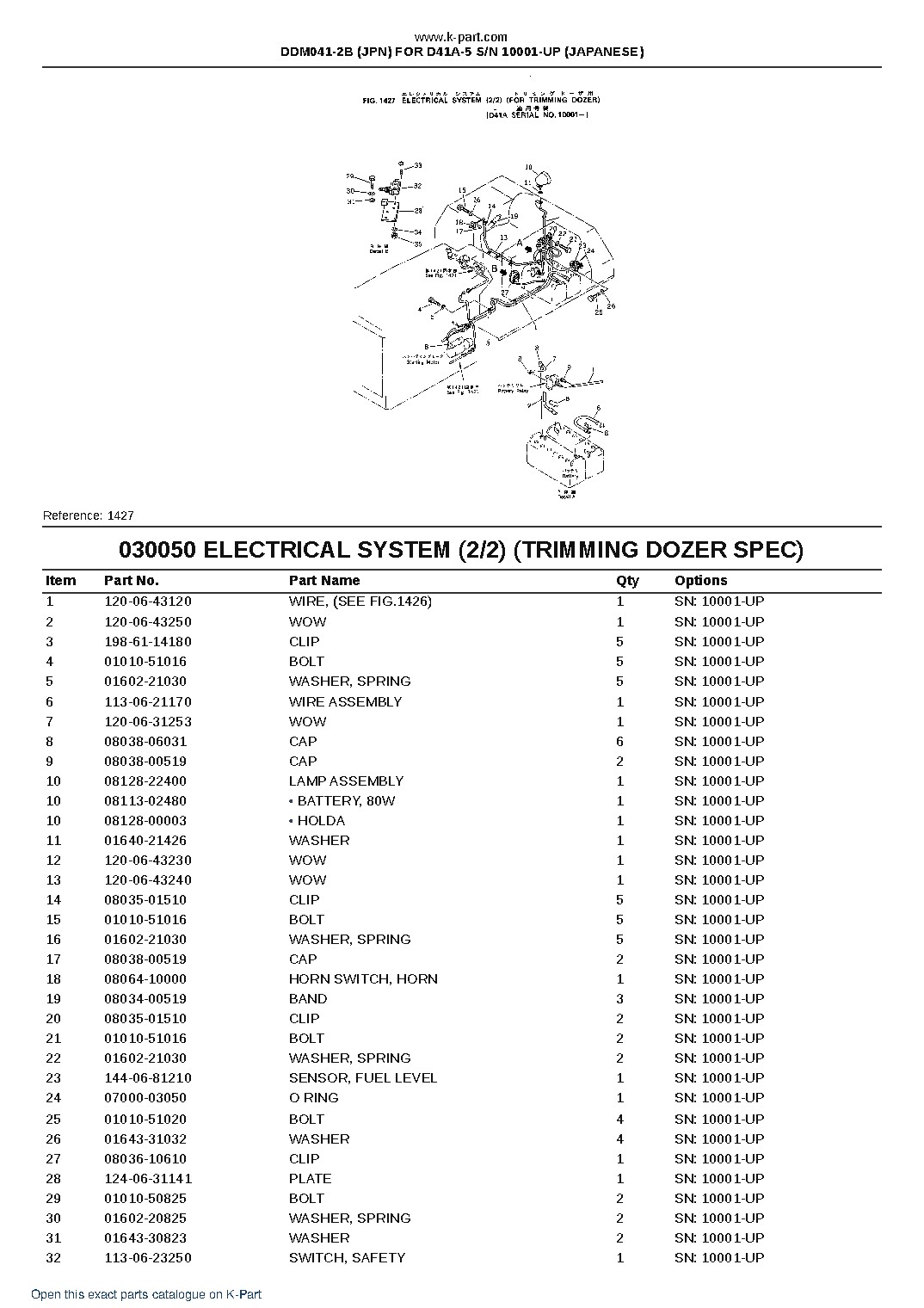 DDM041-2B (JPN) FOR D41A-5 S/N 10001-UP (JAPANESE) – sample page 9