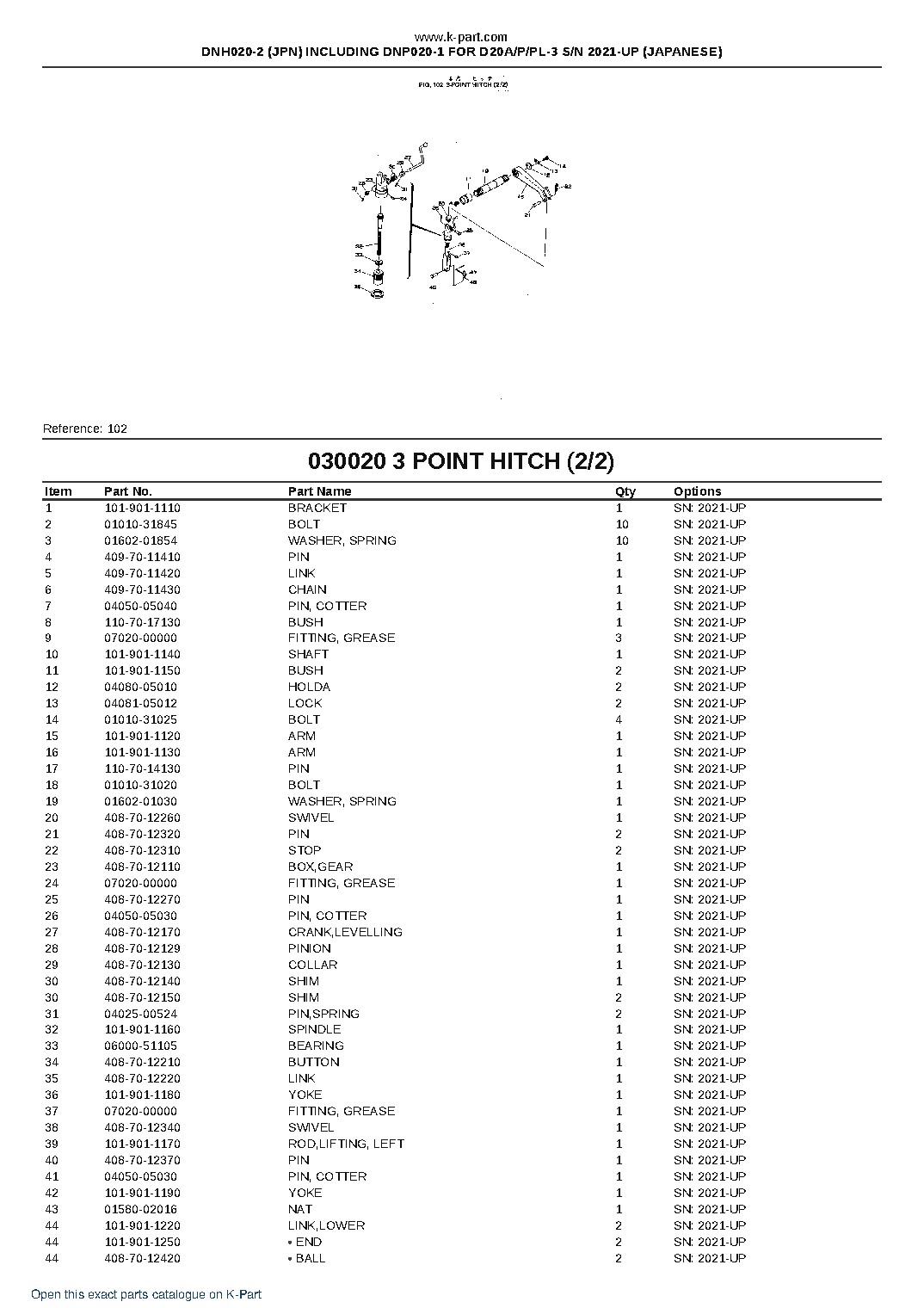 DNH020-2 (JPN) INCLUDING DNP020-1 FOR D20A/P/PL-3 S/N 2021-UP (JAPANESE) – sample page 3