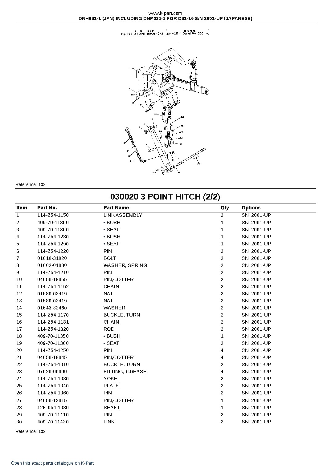 DNH031-1 (JPN) INCLUDING DNP031-1 FOR D31-16 S/N 2001-UP (JAPANESE) – sample page 3
