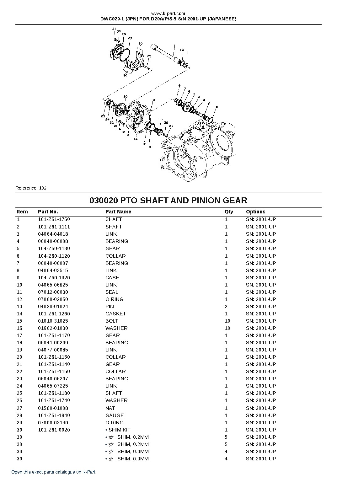 DWC020-1 (JPN) FOR D20A/P/S-5 S/N 2001-UP (JAPANESE) – sample page 3