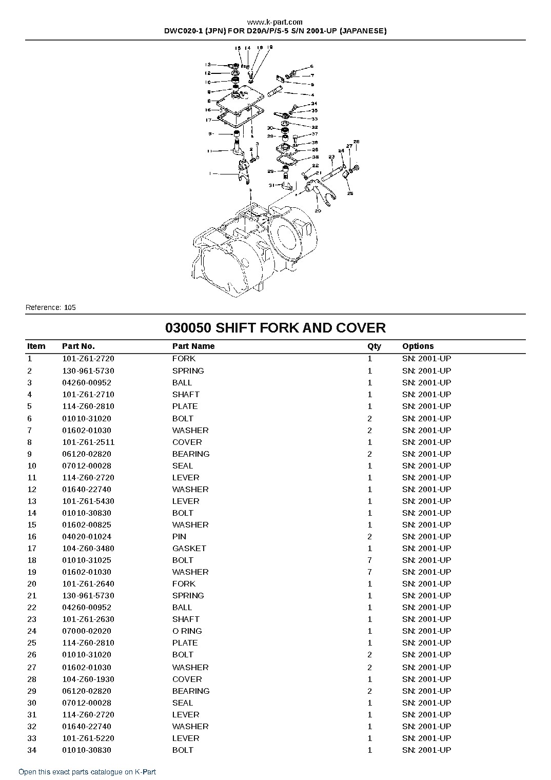 DWC020-1 (JPN) FOR D20A/P/S-5 S/N 2001-UP (JAPANESE) – sample page 9