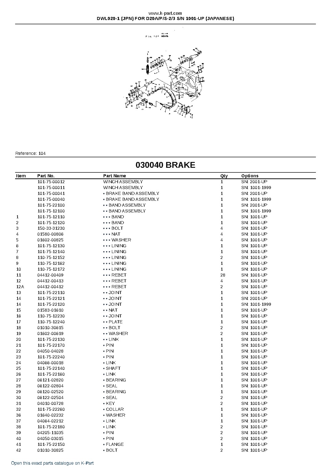 DWL020-1 (JPN) FOR D20A/P/S-2/3 S/N 1001-UP (JAPANESE) – sample page 7