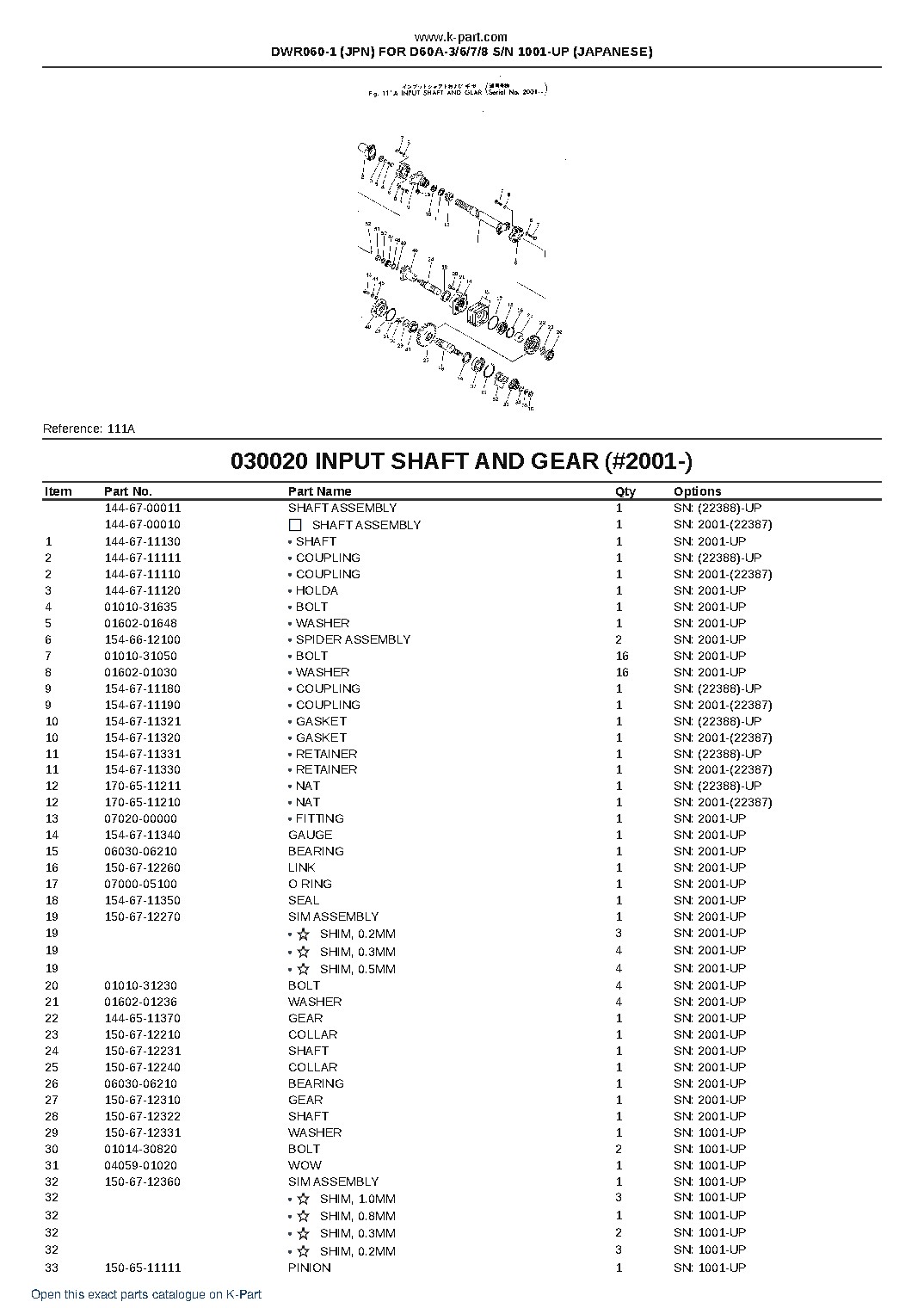 DWR060-1 (JPN) FOR D60A-3/6/7/8 S/N 1001-UP (JAPANESE) – sample page 3