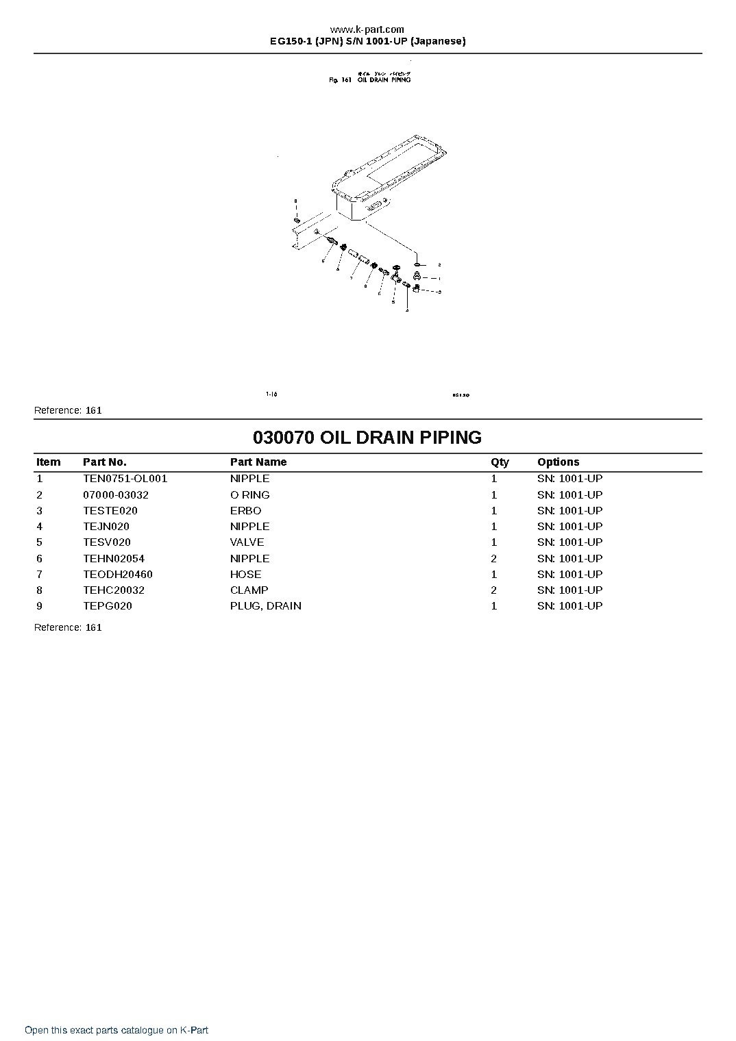 EG150-1 (JPN) S/N 1001-UP (Japanese) – sample page 8 EG150-1 (JPN) S/N 1001-UP (Japanese) – sample page 8