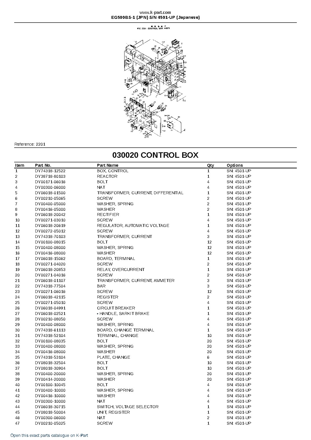 EG500BS-1 (JPN) S/N 4501-UP (Japanese) – sample page 3 EG500BS-1 (JPN) S/N 4501-UP (Japanese) – sample page 3