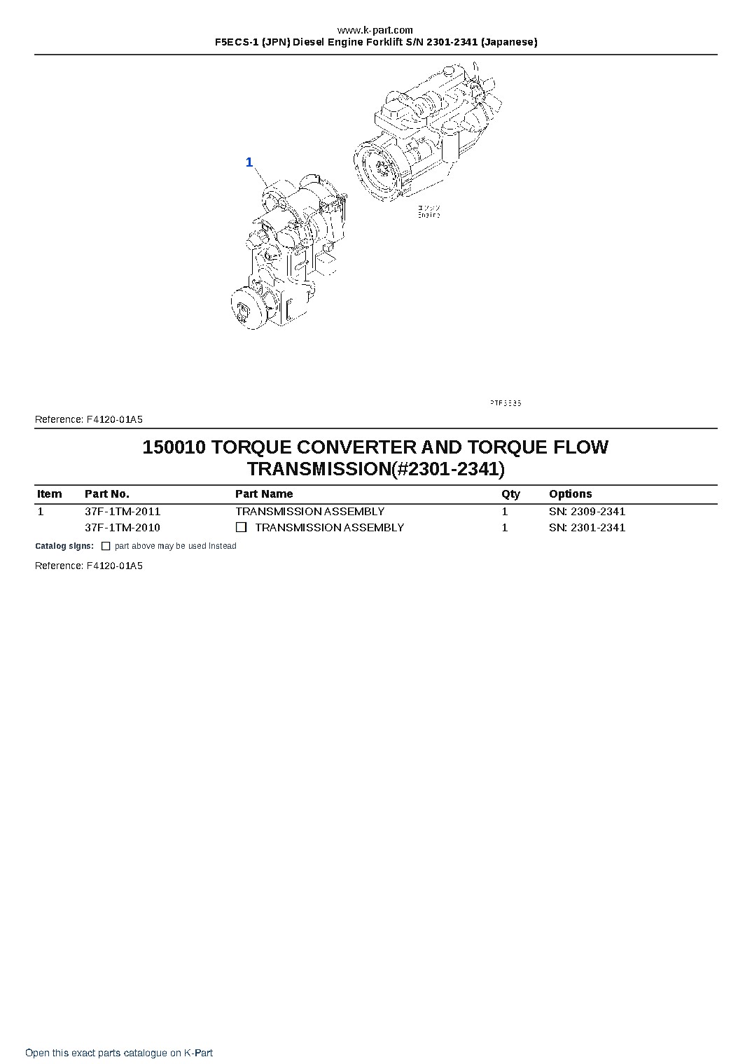 F5ECS-1 (JPN) Diesel Engine Forklift S/N 2301-2341 (Japanese) – sample page 10 F5ECS-1 (JPN) Diesel Engine Forklift S/N 2301-2341 (Japanese) – sample page 10