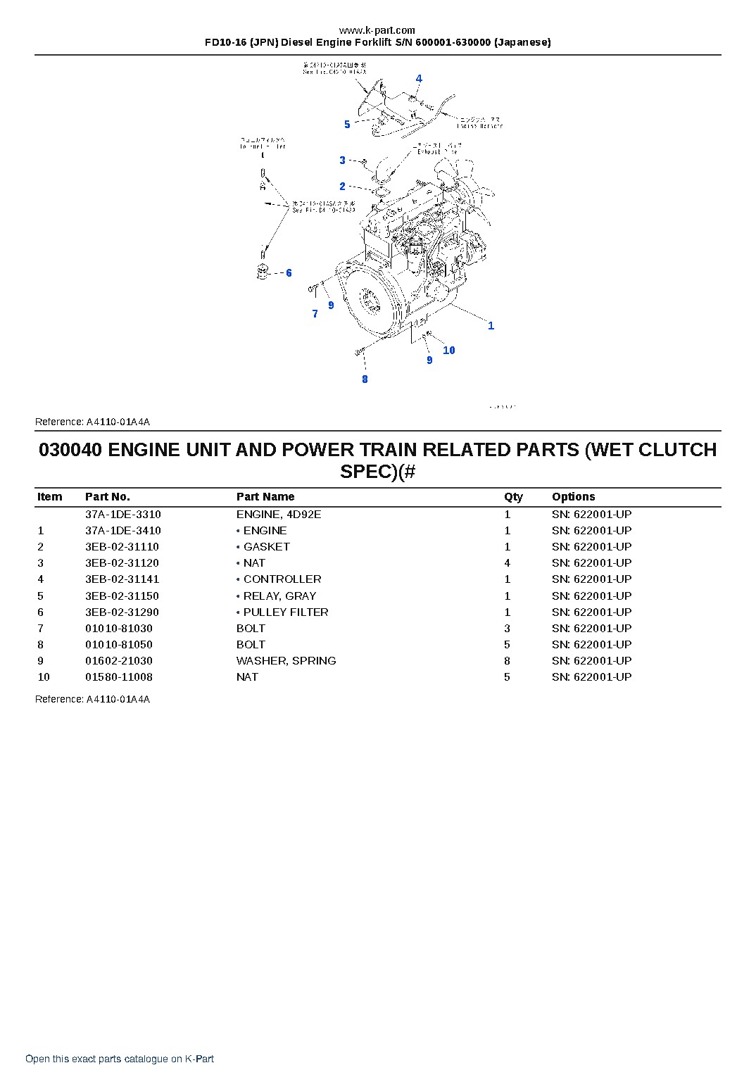FD10-16 (JPN) Diesel Engine Forklift S/N 600001-630000 (Japanese) – sample page 4