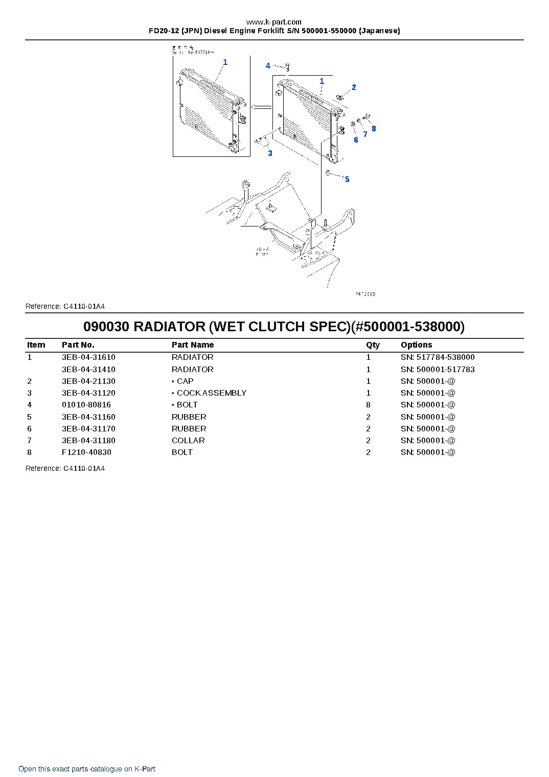 FD20-12 (JPN) Diesel Engine Forklift S/N 500001-550000 (Japanese) – sample page 9