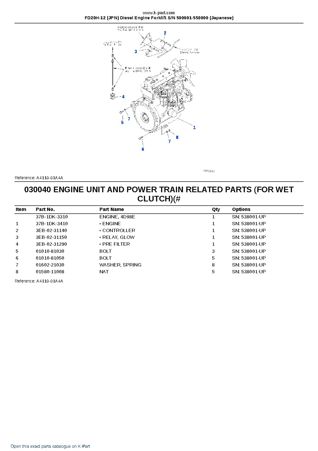 FD20H-12 (JPN) Diesel Engine Forklift S/N 500001-550000 (Japanese) – sample page 4