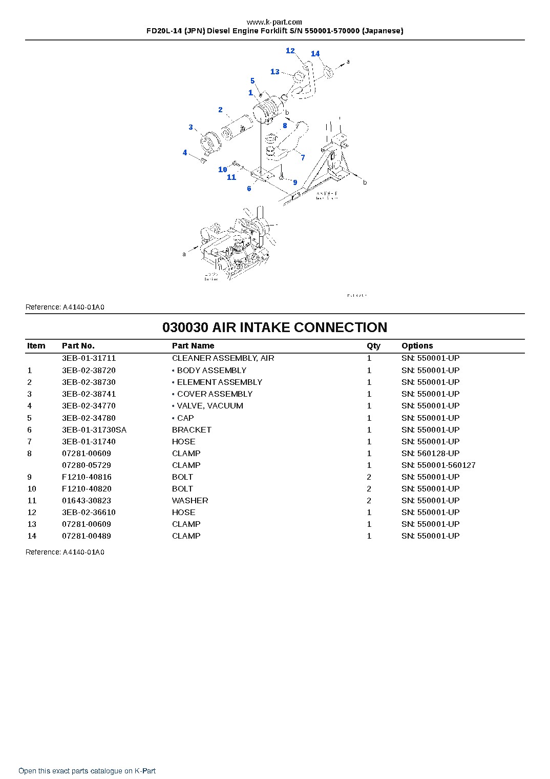 FD20L-14 (JPN) Diesel Engine Forklift S/N 550001-570000 (Japanese) – sample page 3