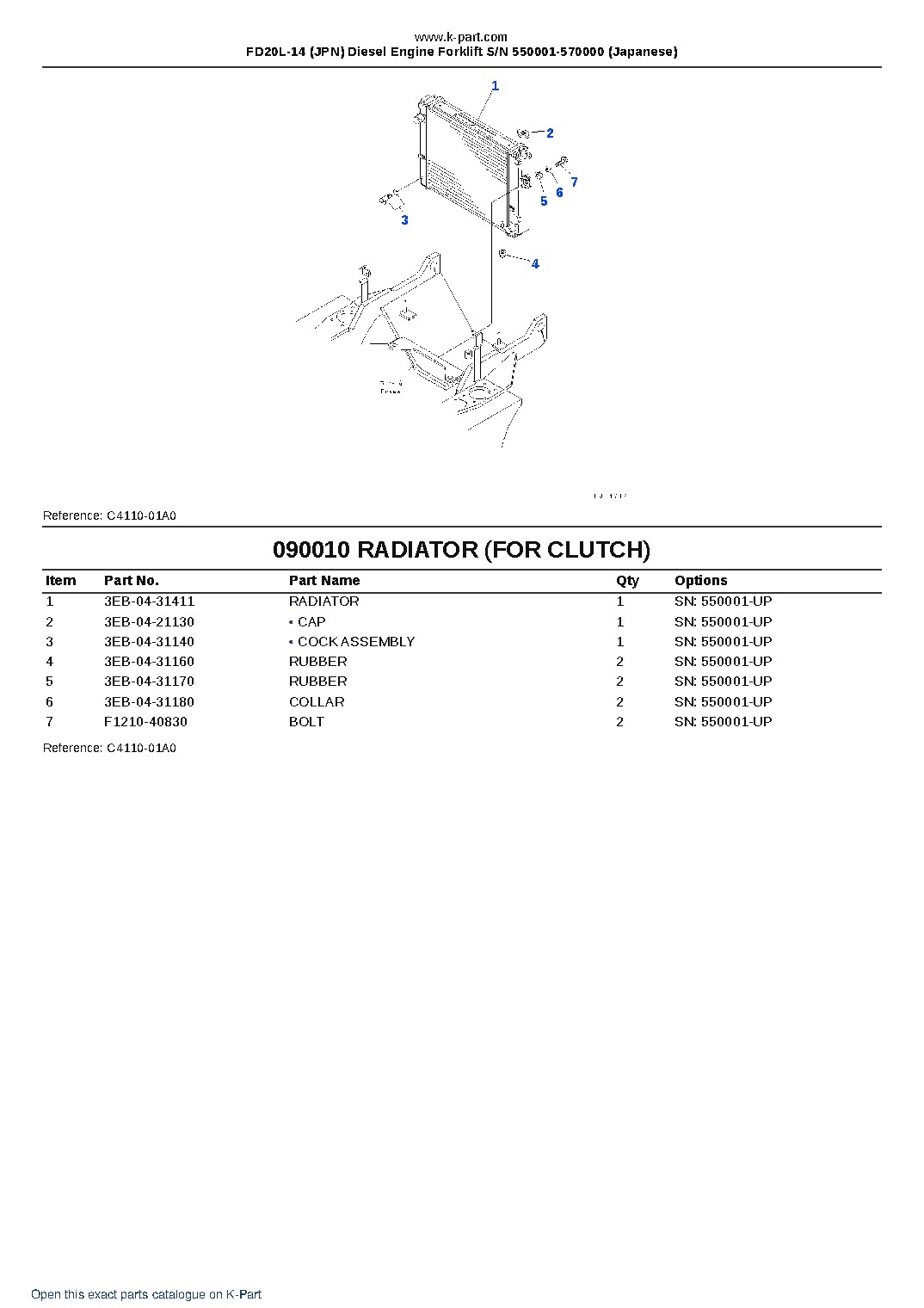 FD20L-14 (JPN) Diesel Engine Forklift S/N 550001-570000 (Japanese) – sample page 6