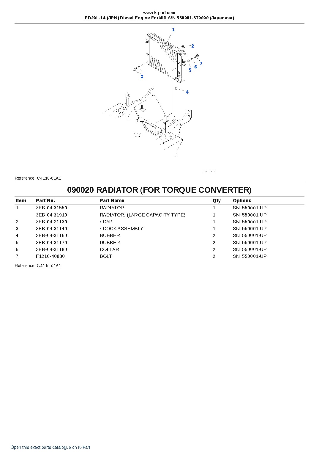 FD20L-14 (JPN) Diesel Engine Forklift S/N 550001-570000 (Japanese) – sample page 7