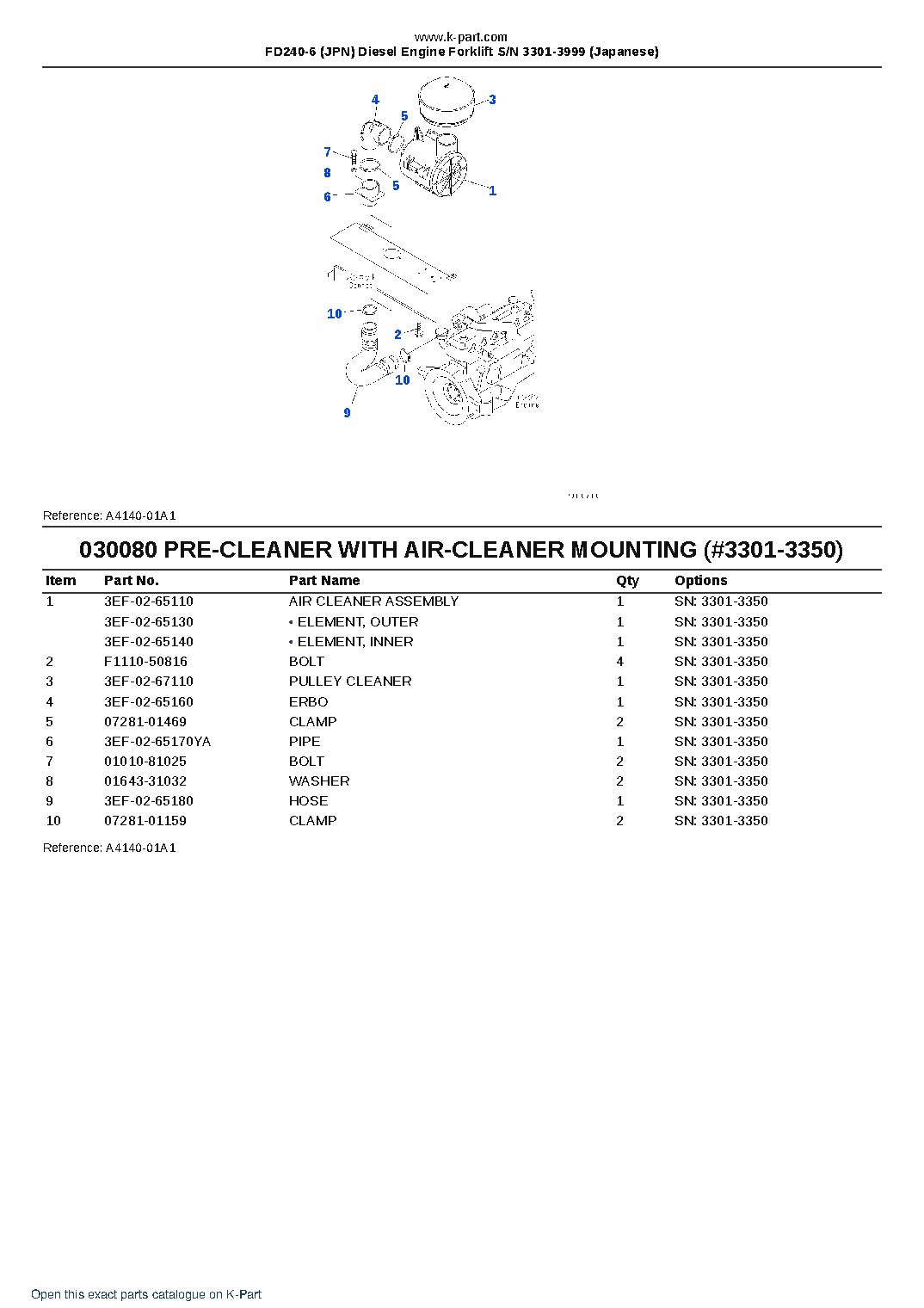 FD240-6 (JPN) Diesel Engine Forklift S/N 3301-3999 (Japanese) – sample page 8