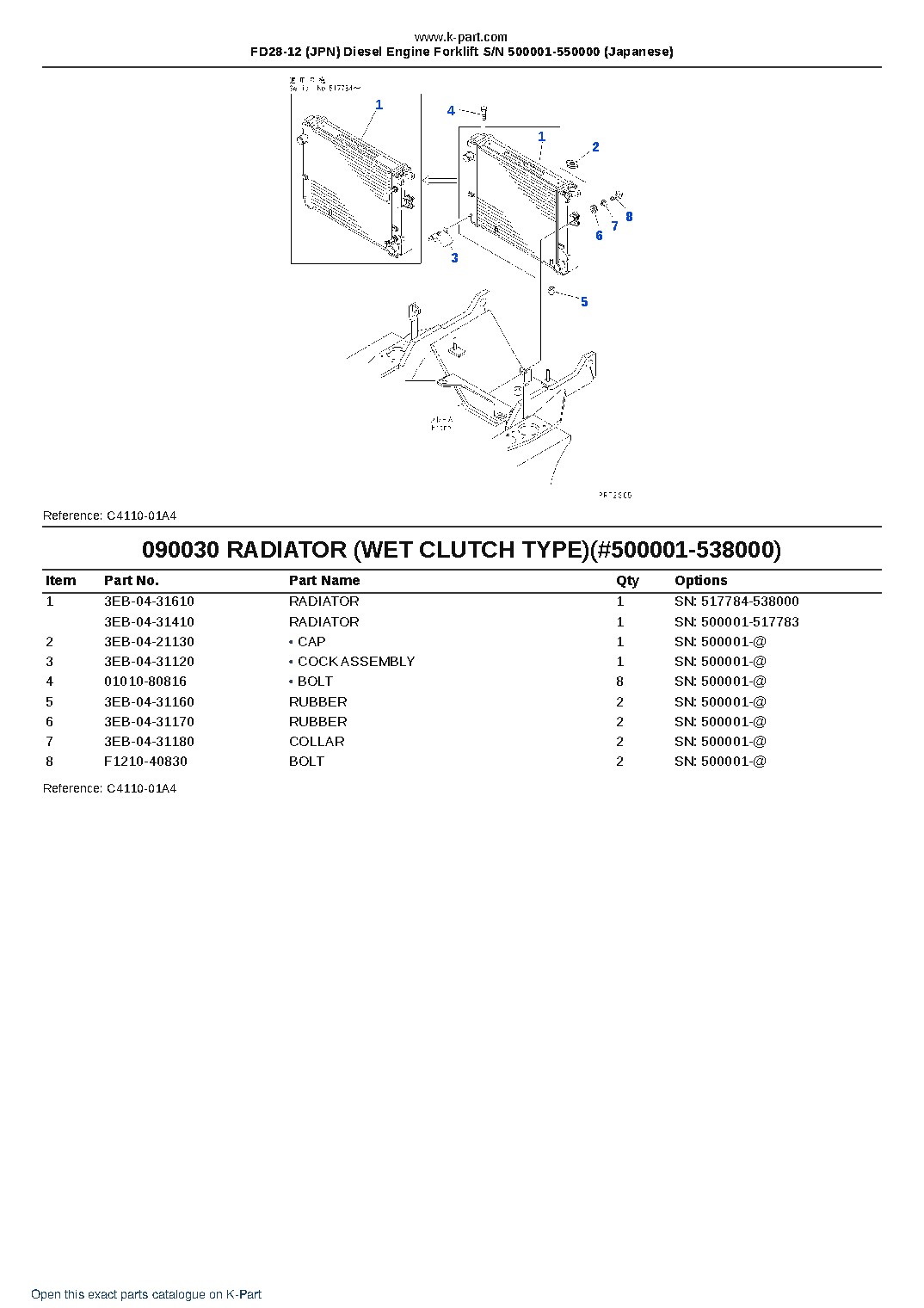 FD28-12 (JPN) Diesel Engine Forklift S/N 500001-550000 (Japanese) – sample page 9